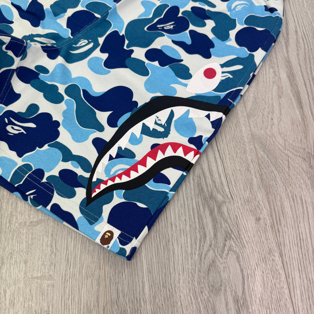 Bape Men’s Baby Blue Camo Side Shark Shorts