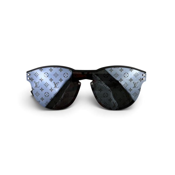 Louis Vuitton Men’s Black Waimea Monogram Rounded Sunglasses