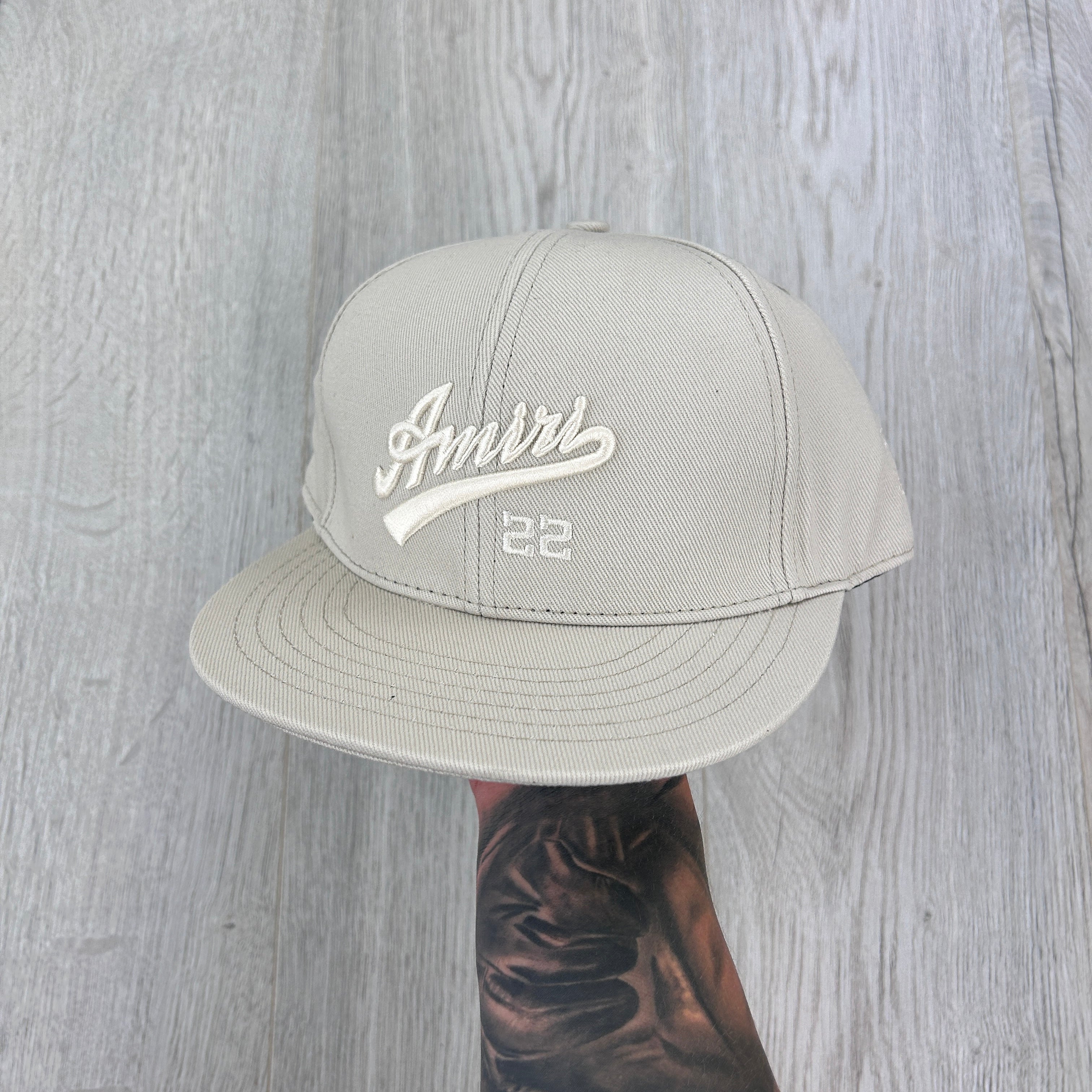 Amiri Men’s 22 Fitted Flat Beige Cap