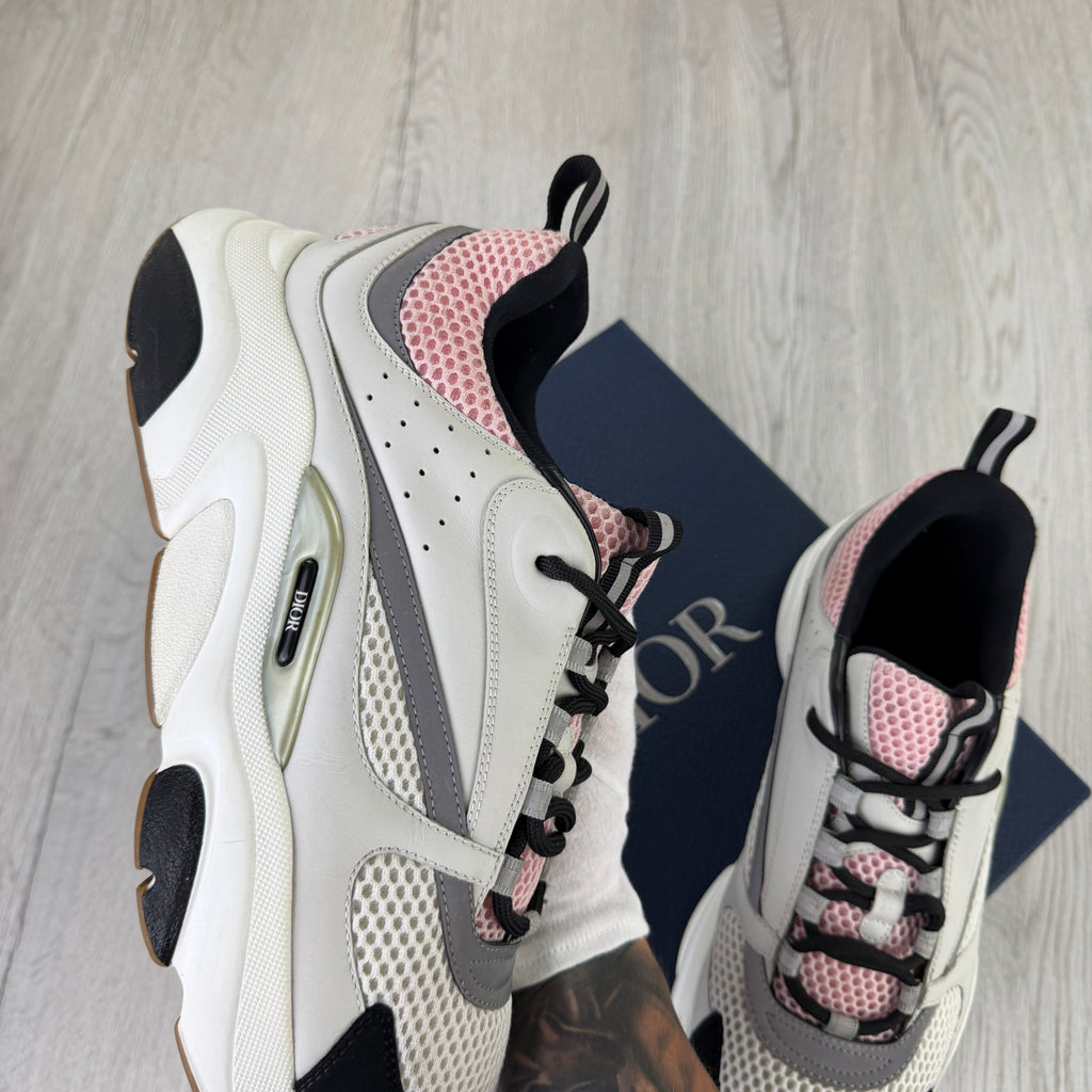 Dior B22 Men’s Pink Grey & White Trainers - 45 (Uk 10/10.5)