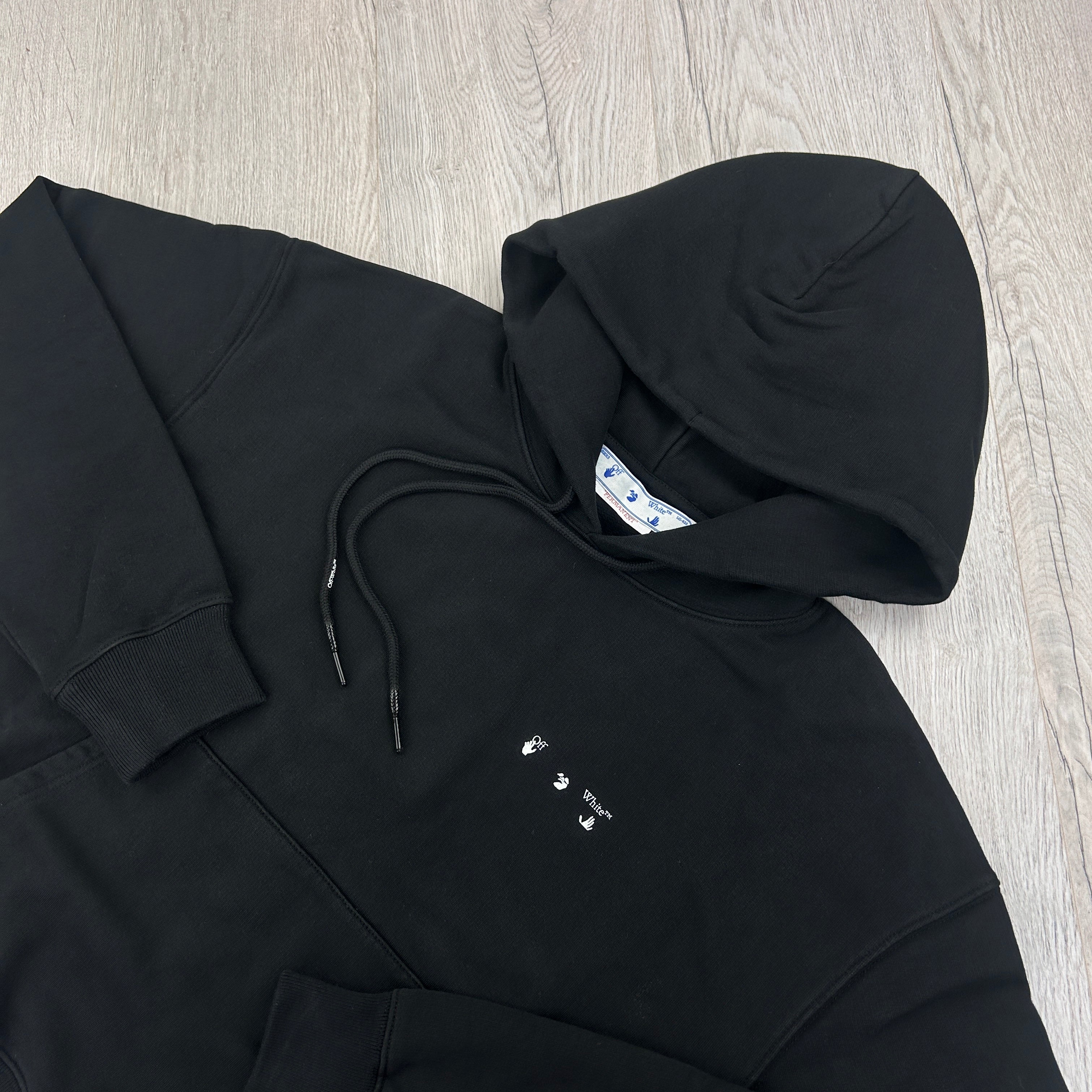 Off White Men’s Black Caravaggio Pullover Hoodie - Small