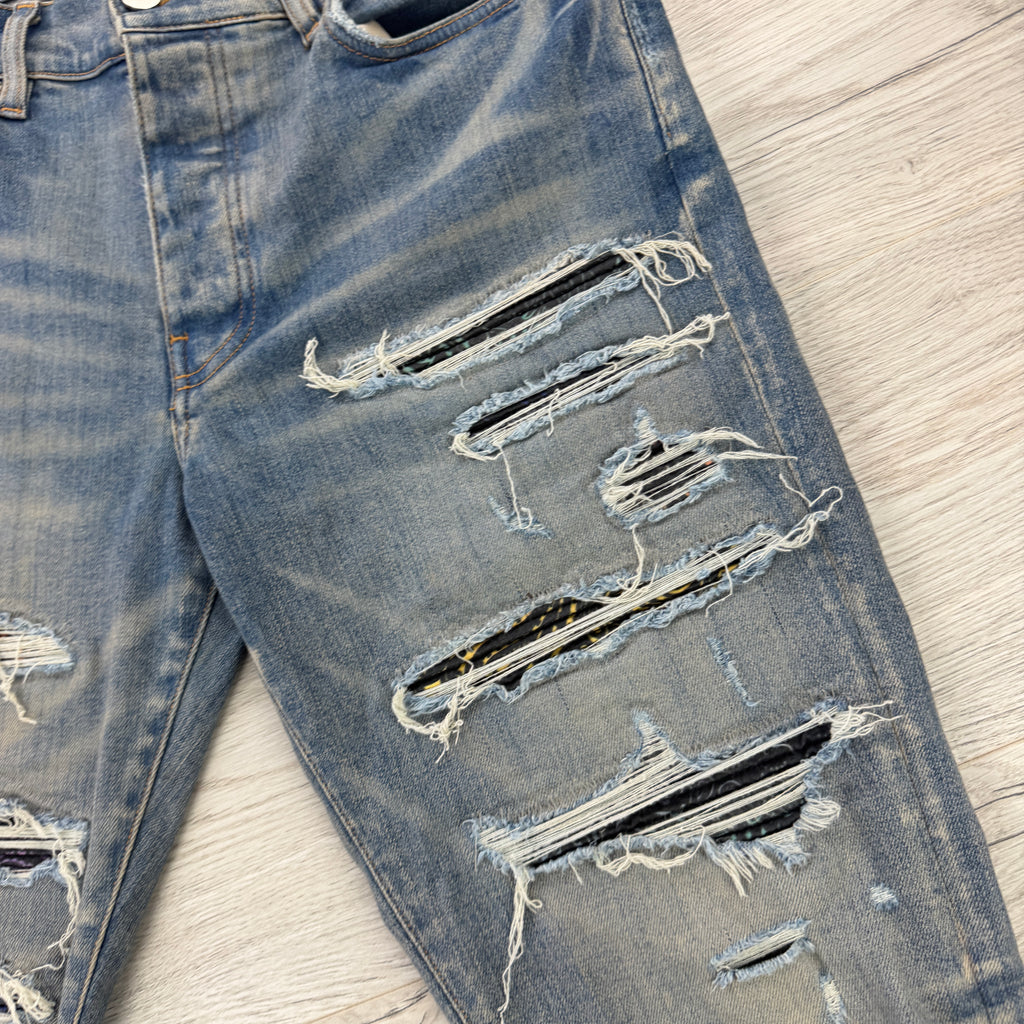 Amiri Men’s Light Blue Denim MX1 Jeans - Uk 33