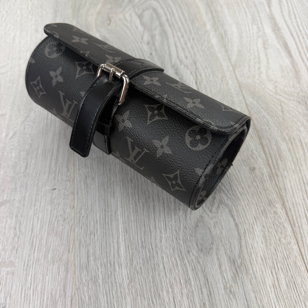 Louis Vuitton Black Monogram 3 Watch Case