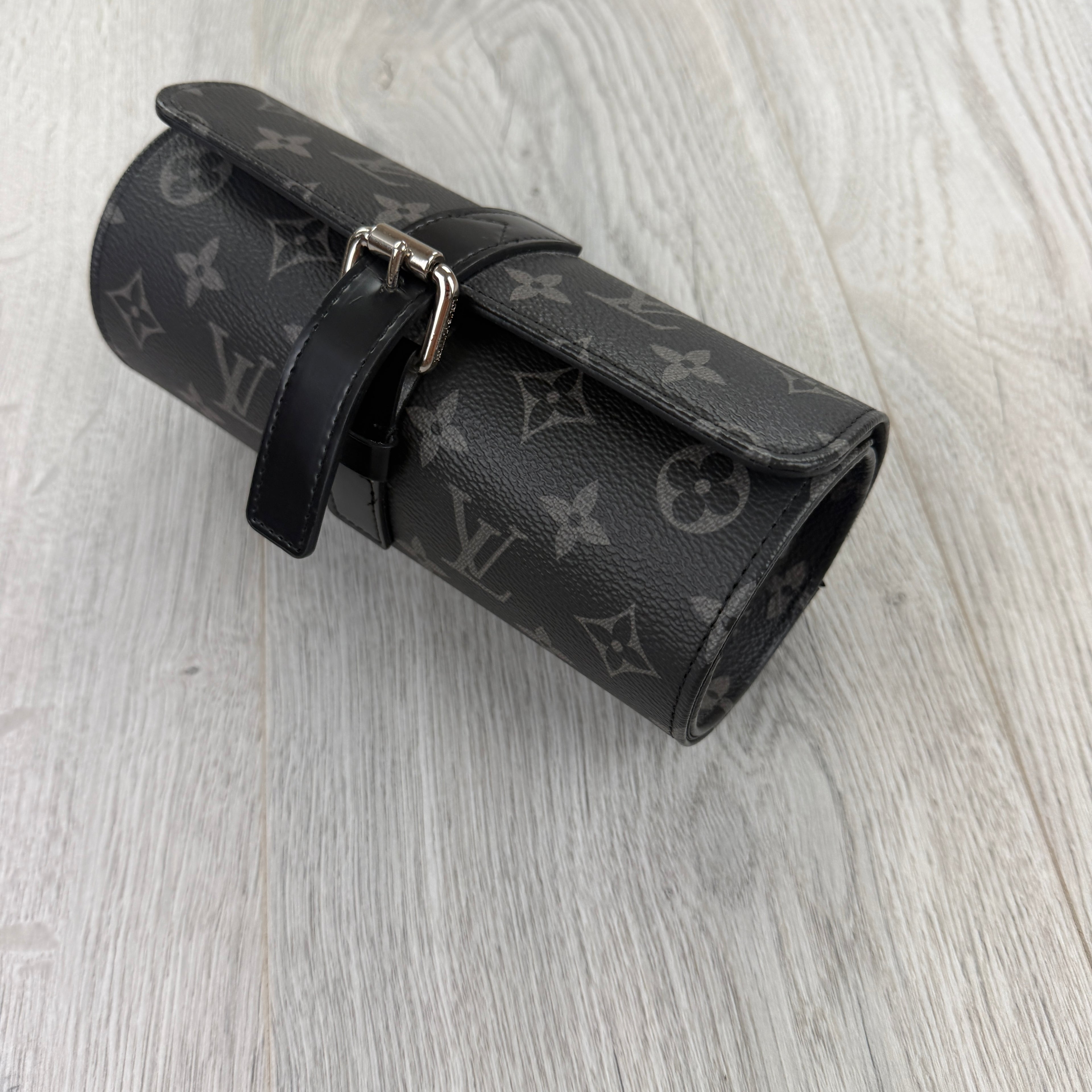 Louis Vuitton Black Monogram 3 Watch Case
