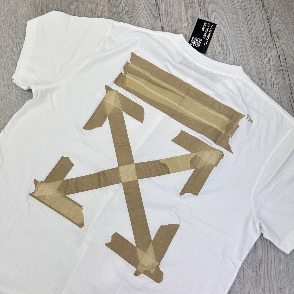 Off White Men’s White Tape Arrow Oversized T-shirt