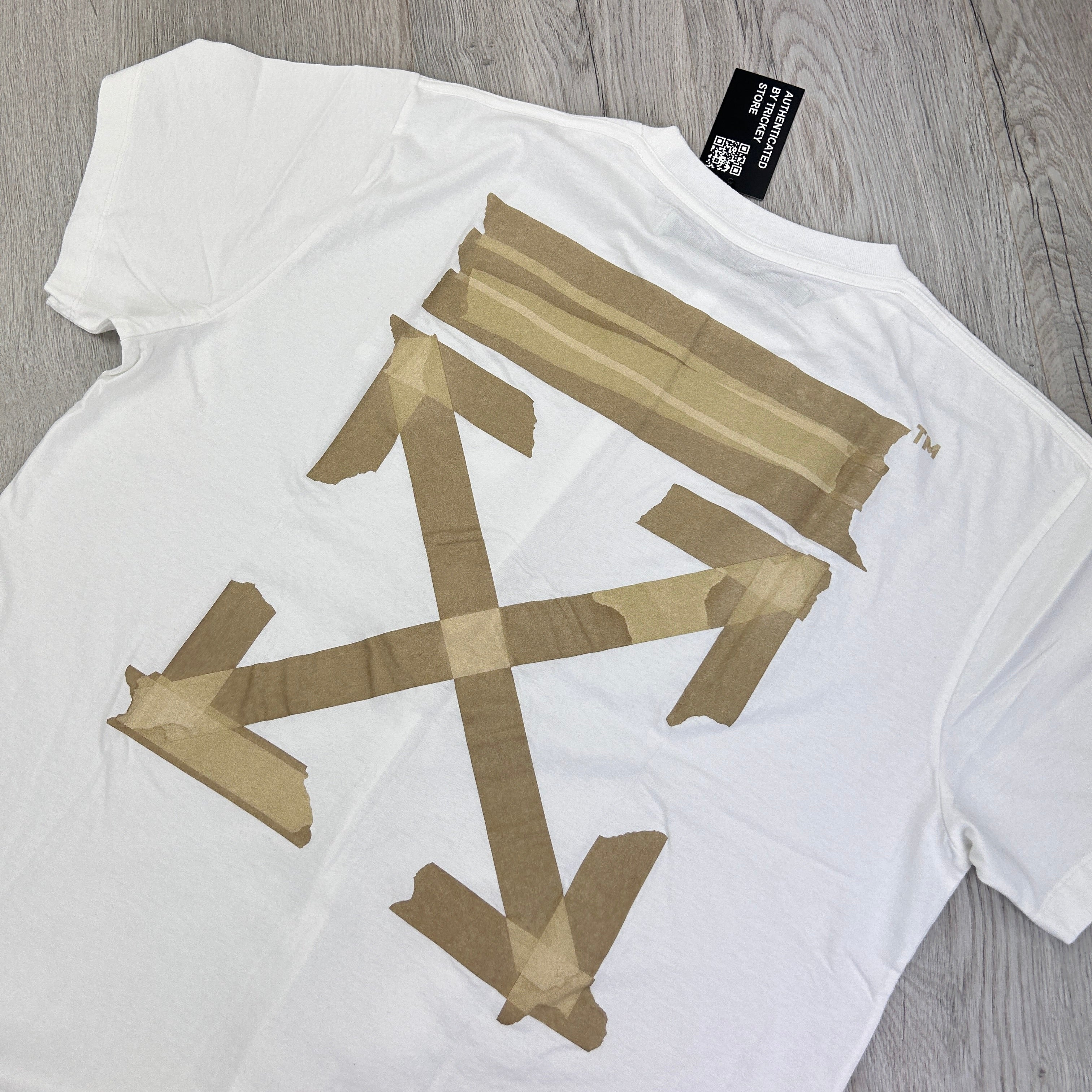Off White Men’s White Tape Arrow Oversized T-shirt