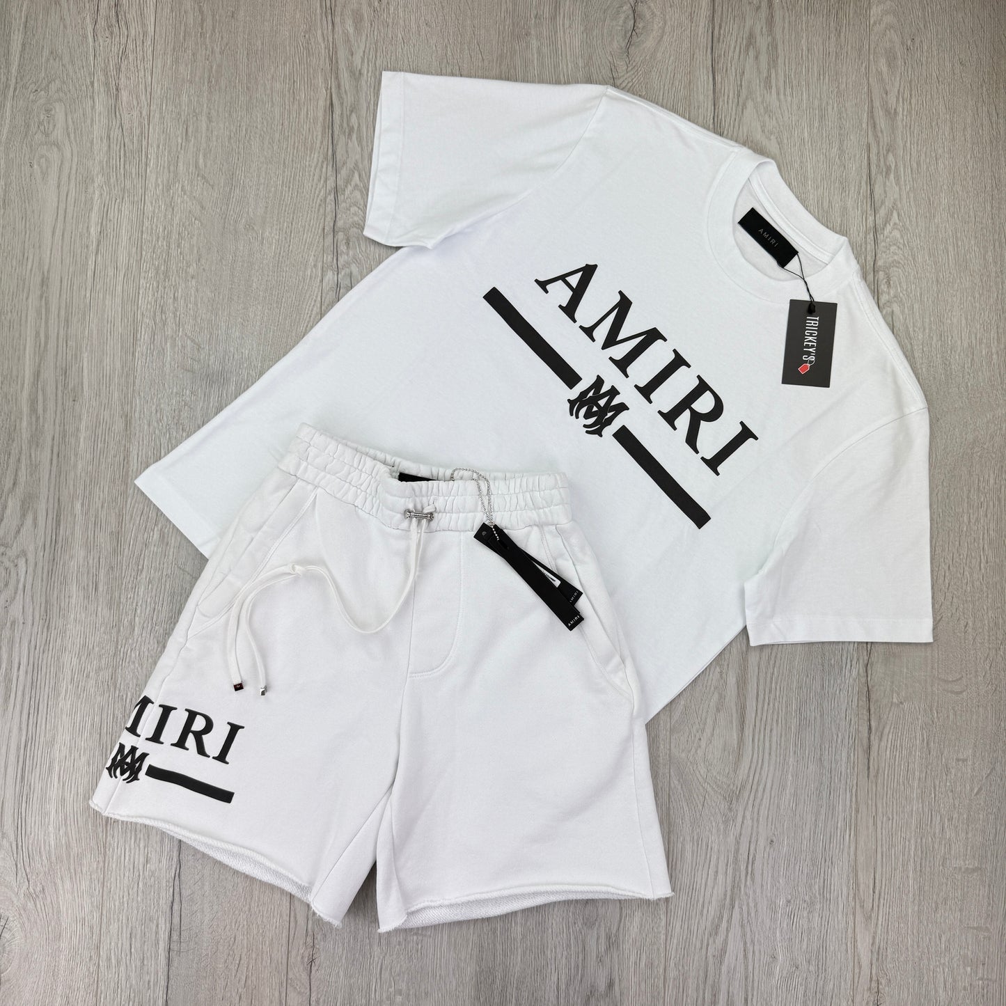 Amiri Men’s White T-shirt & Shorts Set - Small
