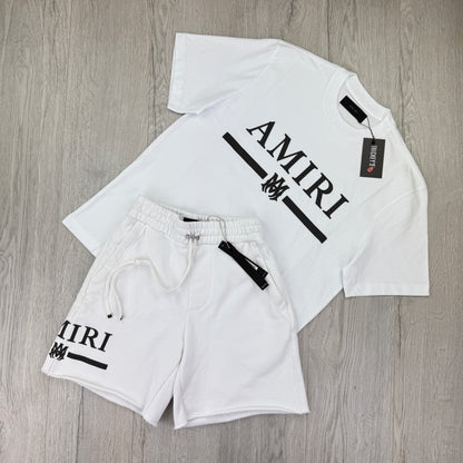 Amiri Men’s White T-shirt & Shorts Set - Small