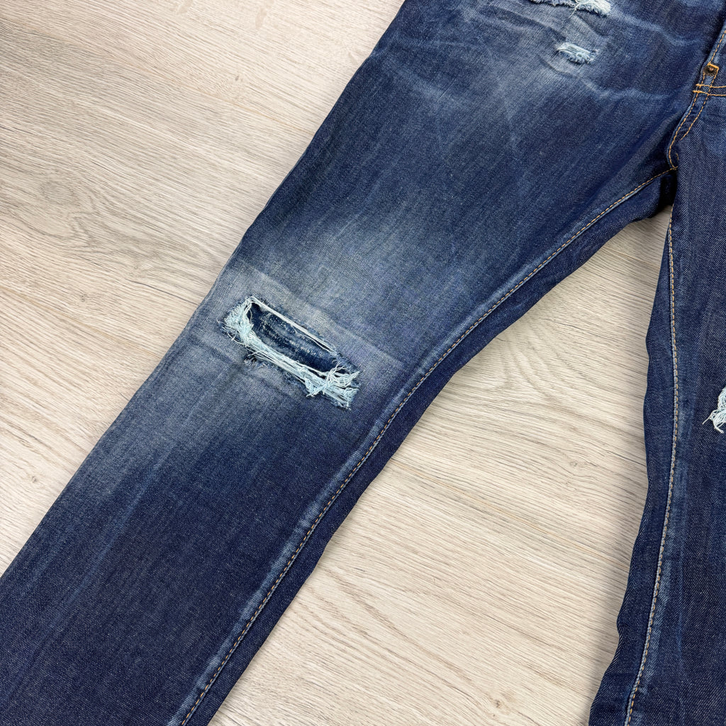Dsquared2 Men’s Blue Distressed Jeans - 44 (Uk 28/30)