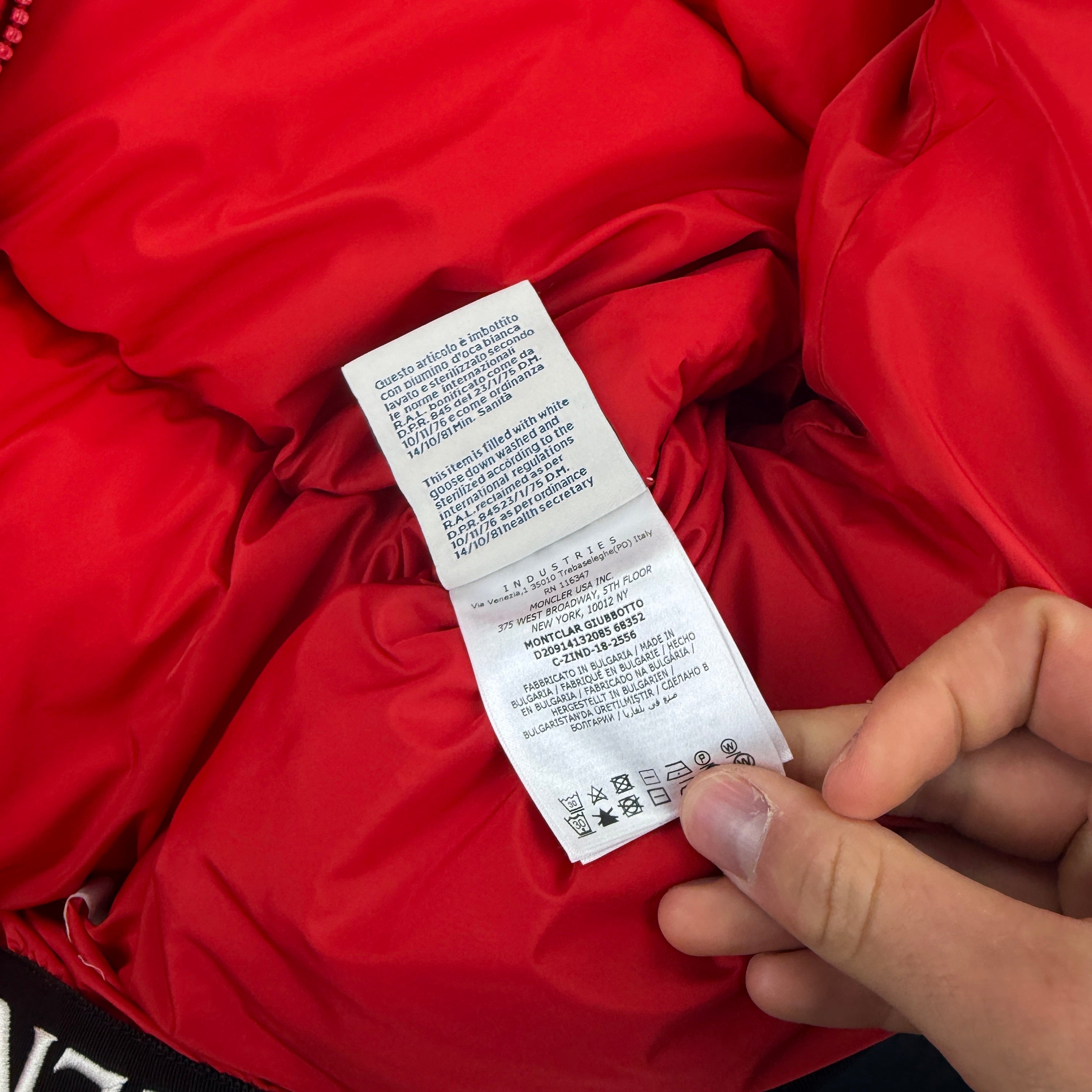 Moncler Men’s Montclar Red Down Jacket - Size 4
