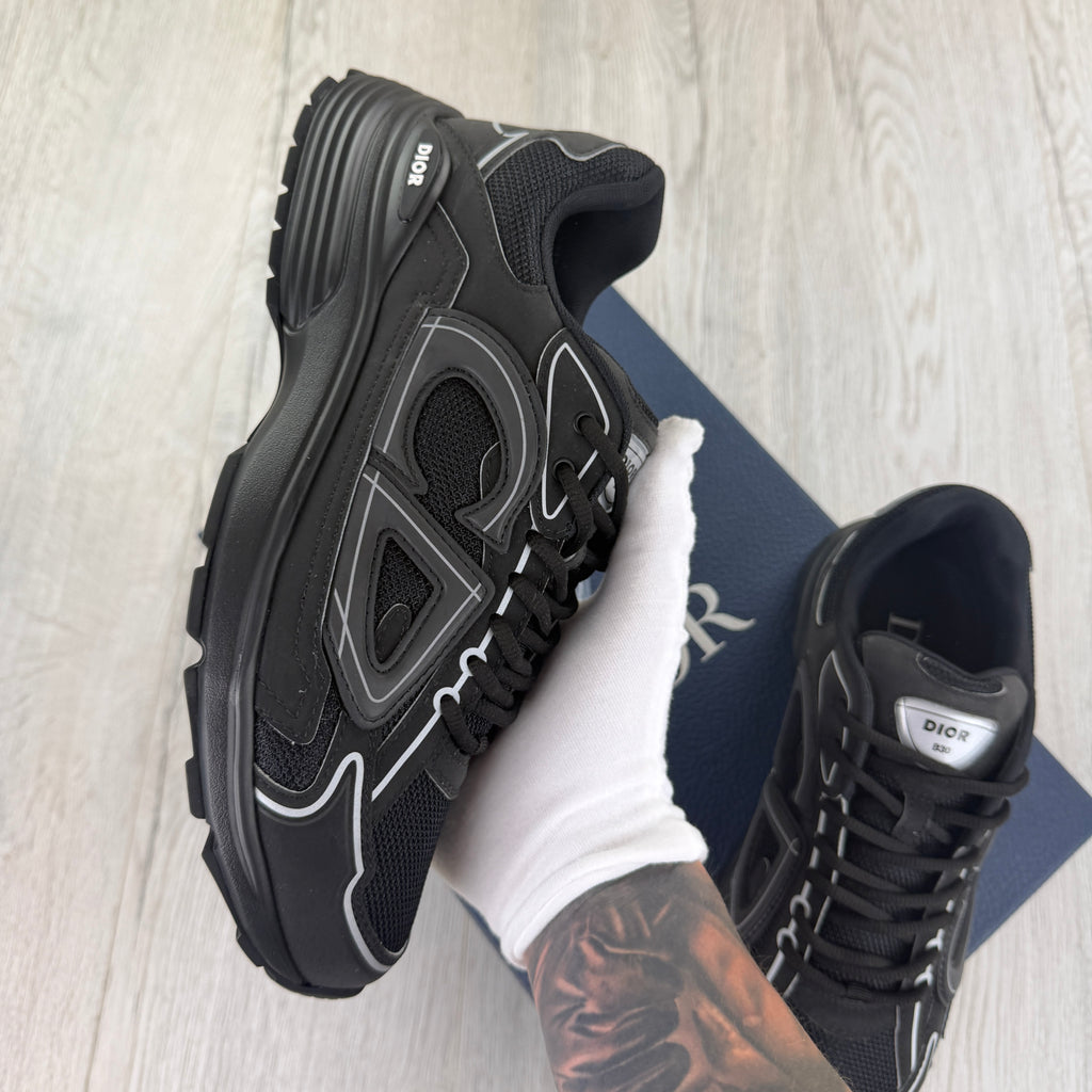 Dior B30 Men’s Triple Black Trainers - 42 (Fit Uk 8)