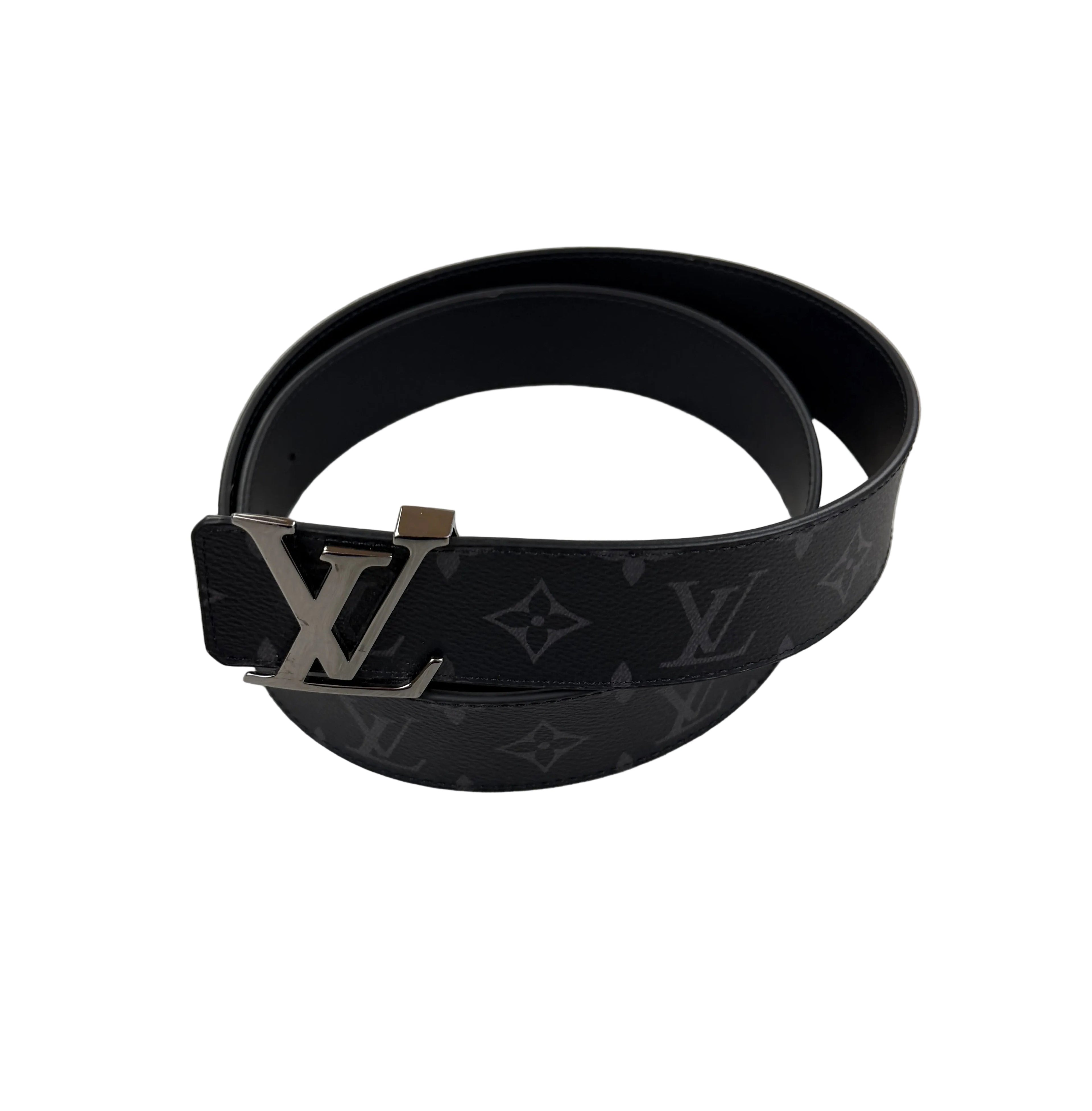 Louis Vuitton Men’s Monogram Original Belt With Silver Buckle - 100 (UK 30-36)