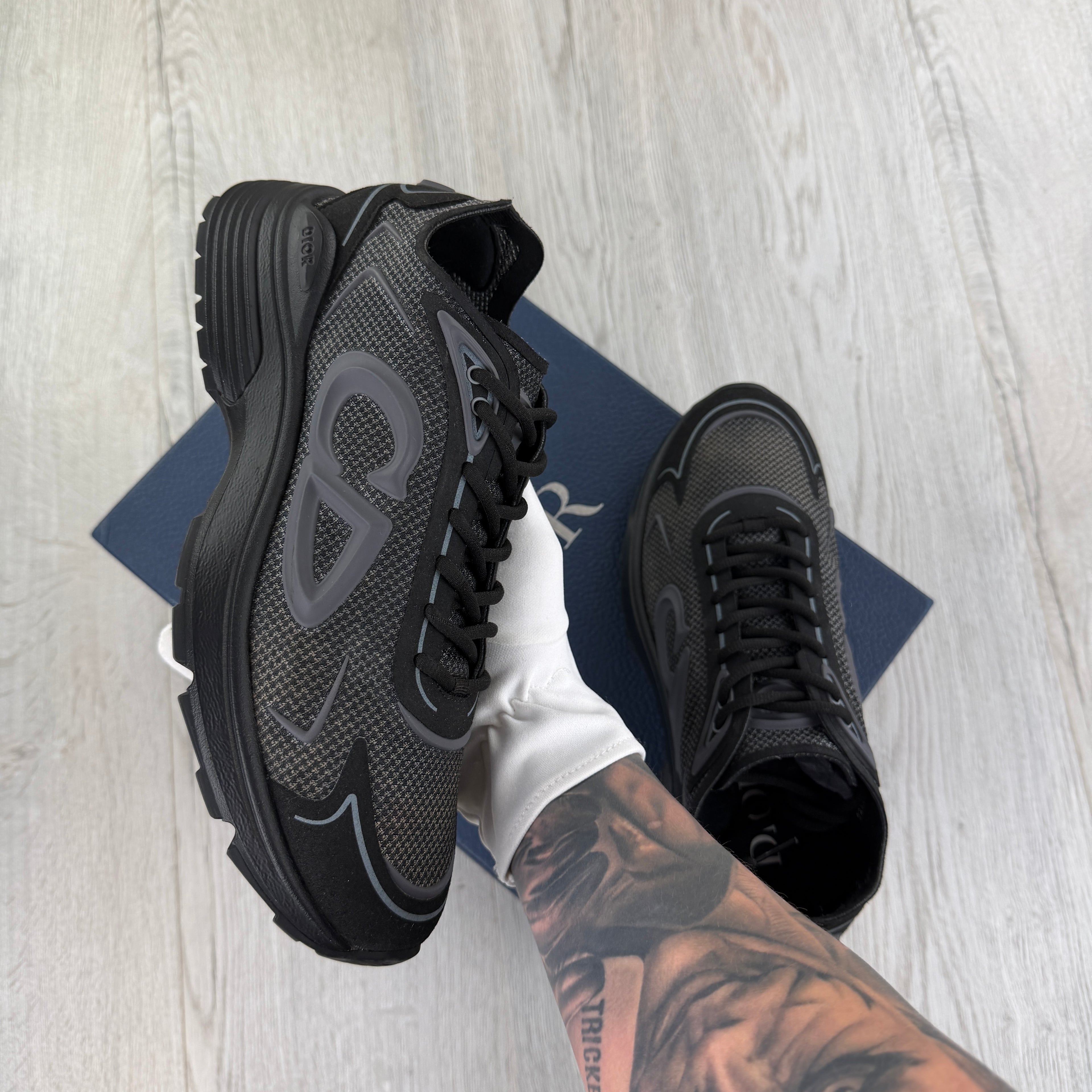 Dior B30 Countdown Tech Black Trainers - 42 (Fit Uk 8)