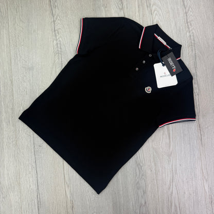 Moncler Men’s Black Slim Polo Shirt - Small