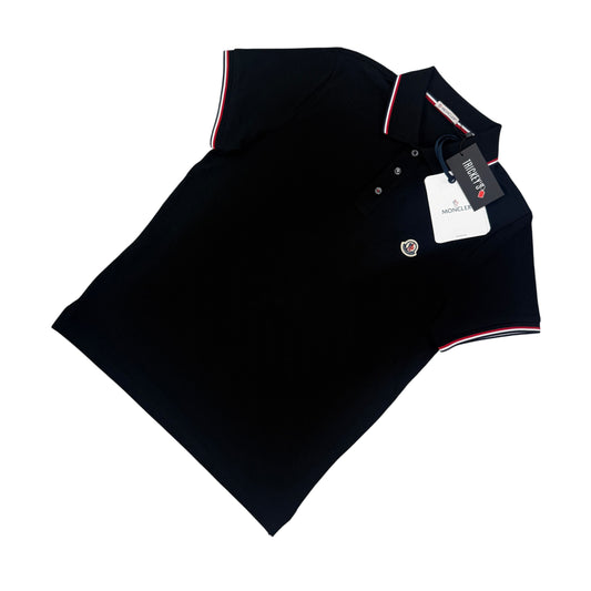 Moncler Men’s Black Slim Polo Shirt - Small