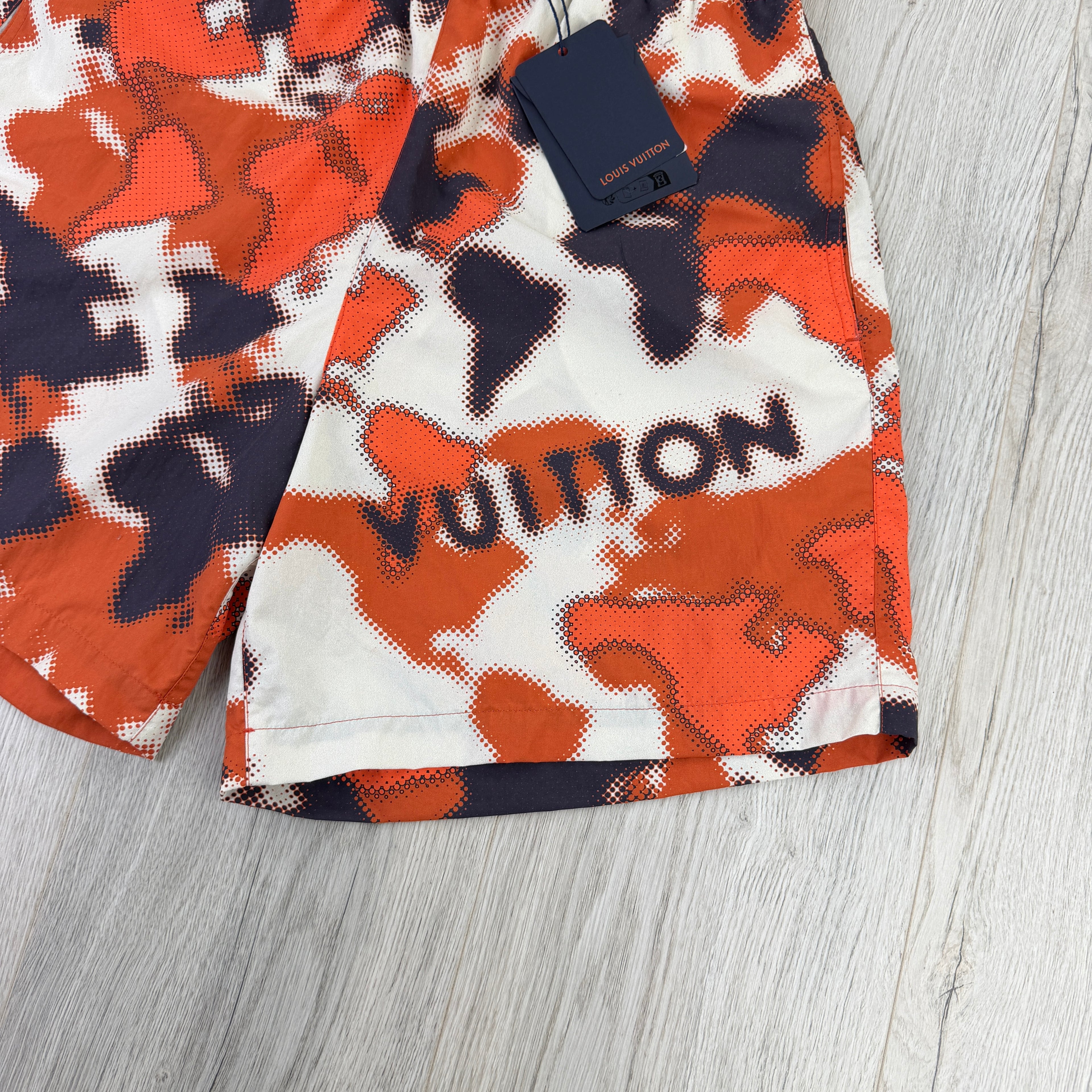 Louis Vuitton Men’s Orange Camo Swim Shorts - XS/Small