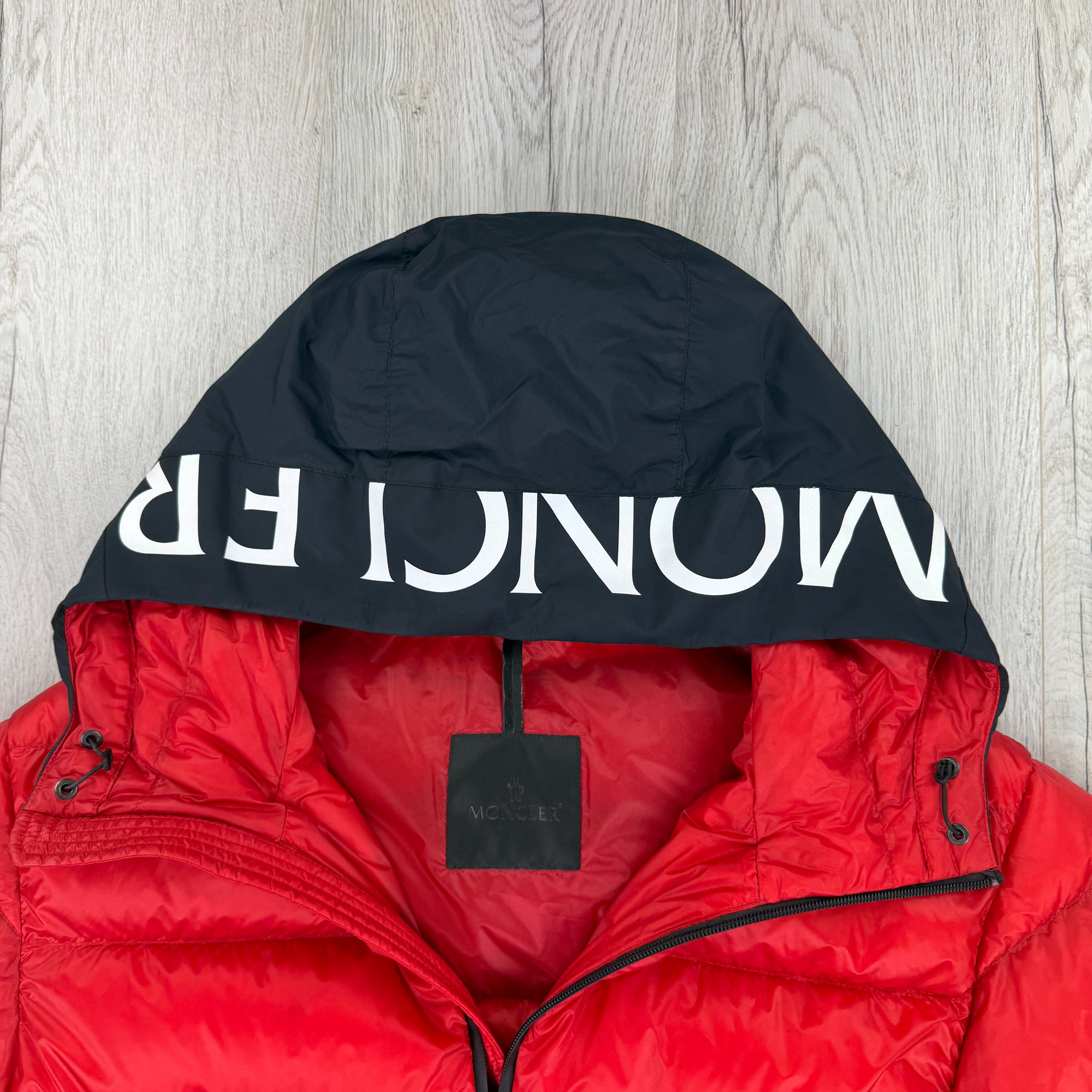 Moncler Men’s Provins Red Zip-up Down Jacket - Size 5