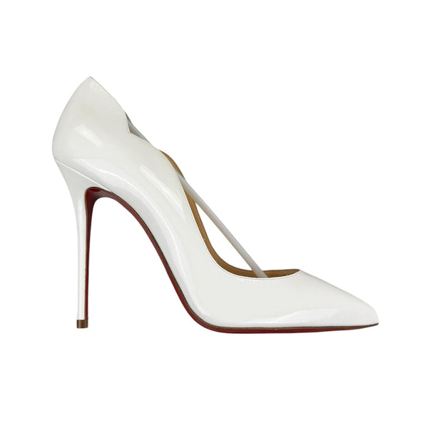 Christian Louboutin Women’s White Kate 120 Patent Leather Pumps