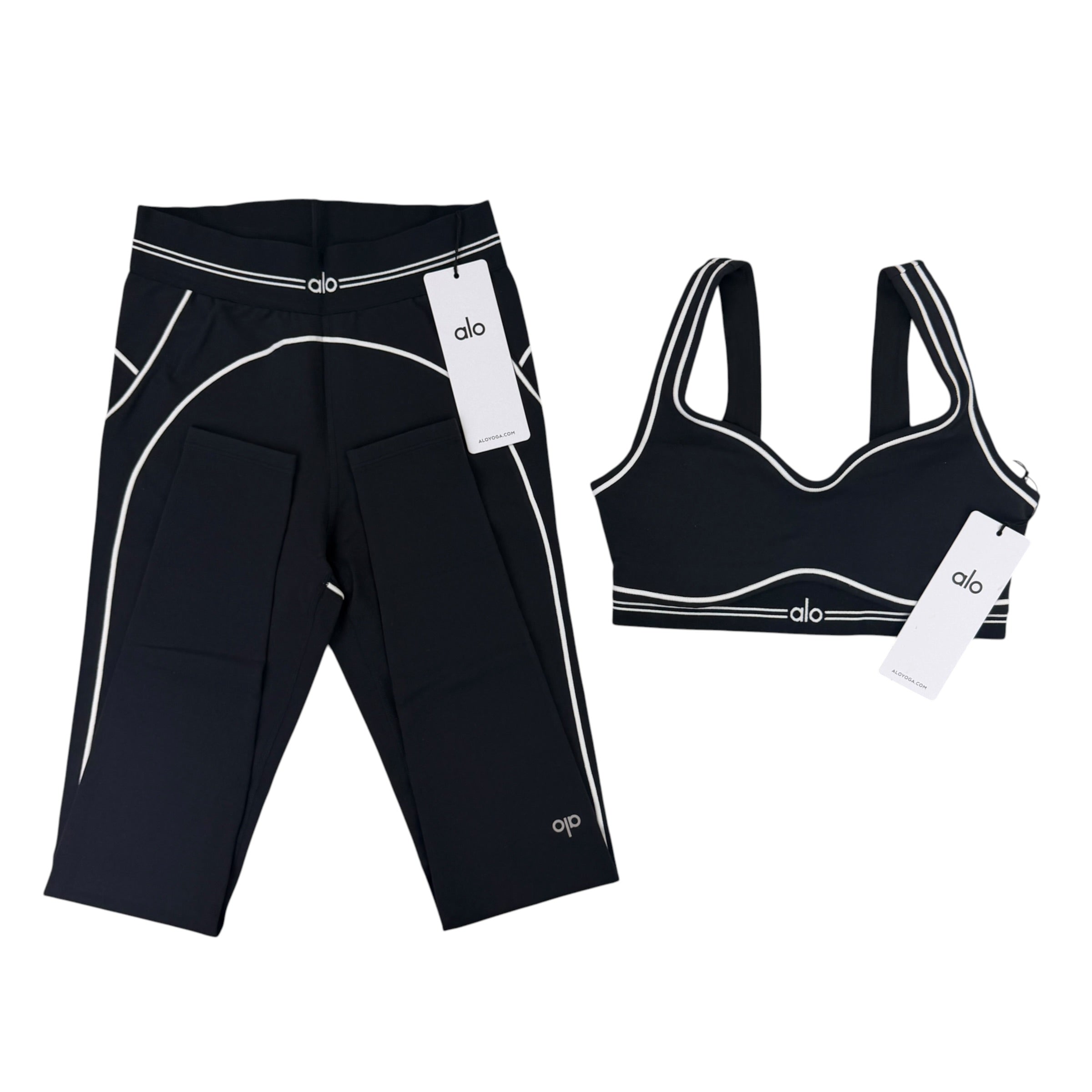 Alo Women’s Black Leggings & Top Set