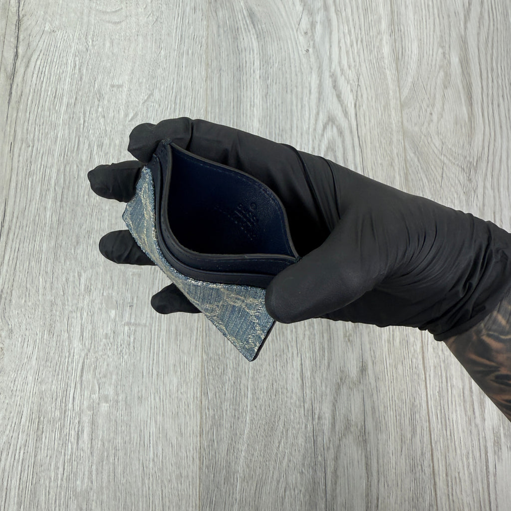 Gucci GG Denim Monogram Card Holder