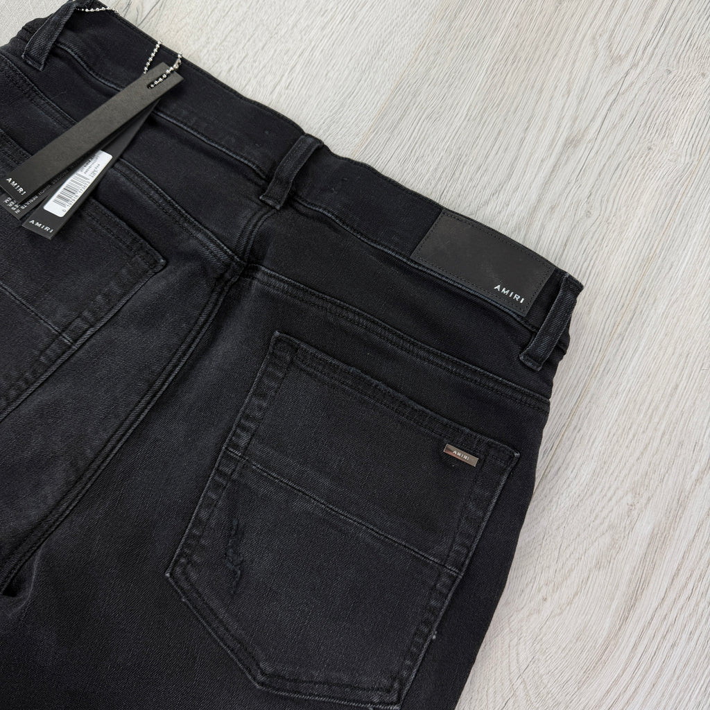 Amiri Men’s Black & Red Distressed Ripped Jeans - Uk 31