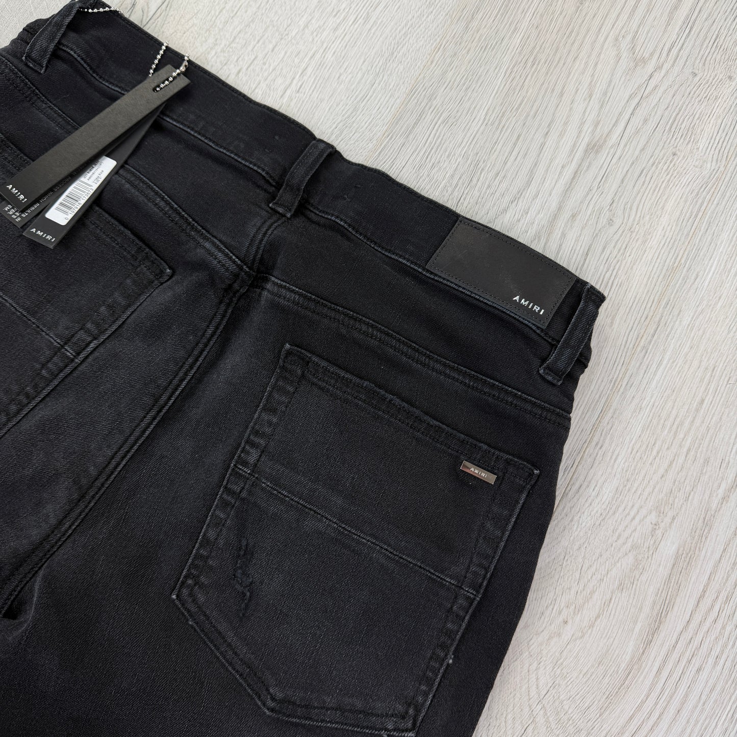 Amiri Men’s Black & Red Distressed Ripped Jeans - Uk 31