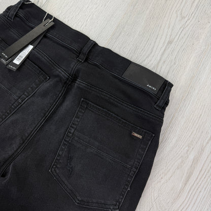 Amiri Men’s Black & Red Distressed Ripped Jeans - Uk 31