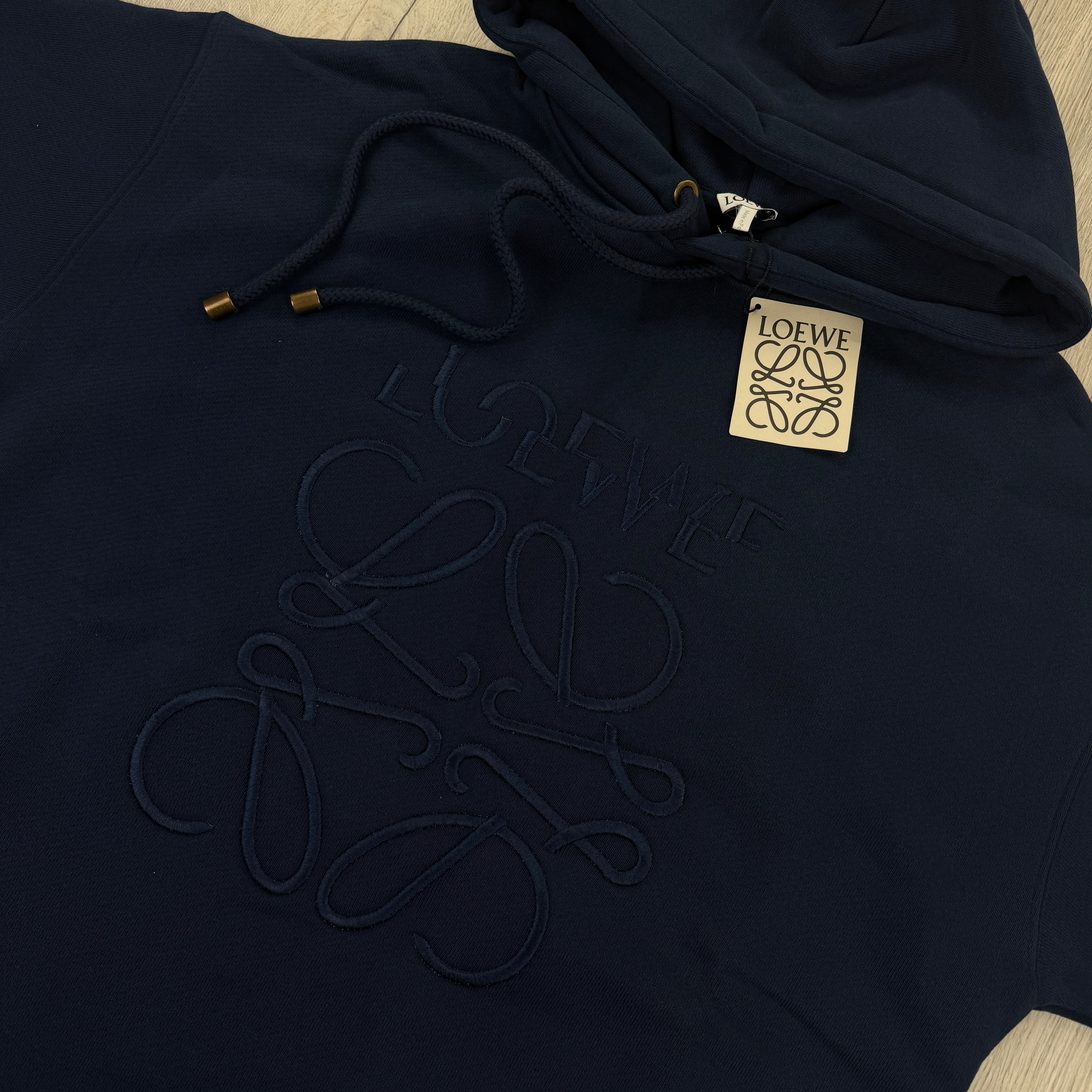 Loewe Men’s Navy Pullover Hoodie