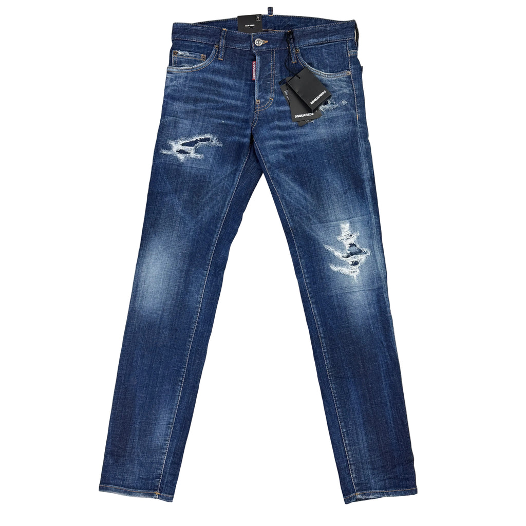Dsquared2 Men’s Blue Distressed Jeans - 46 (Uk 30)