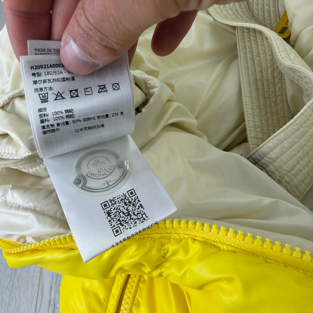 Moncler Men’s Dervox Giubbotto Yellow Puffer Jacket - Size 4