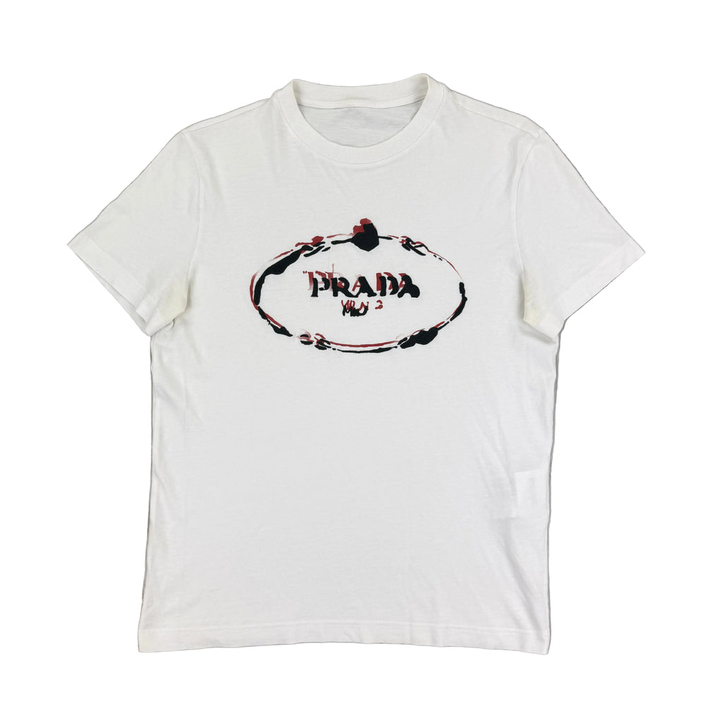 Prada Men’s White T-shirt - Small Slim