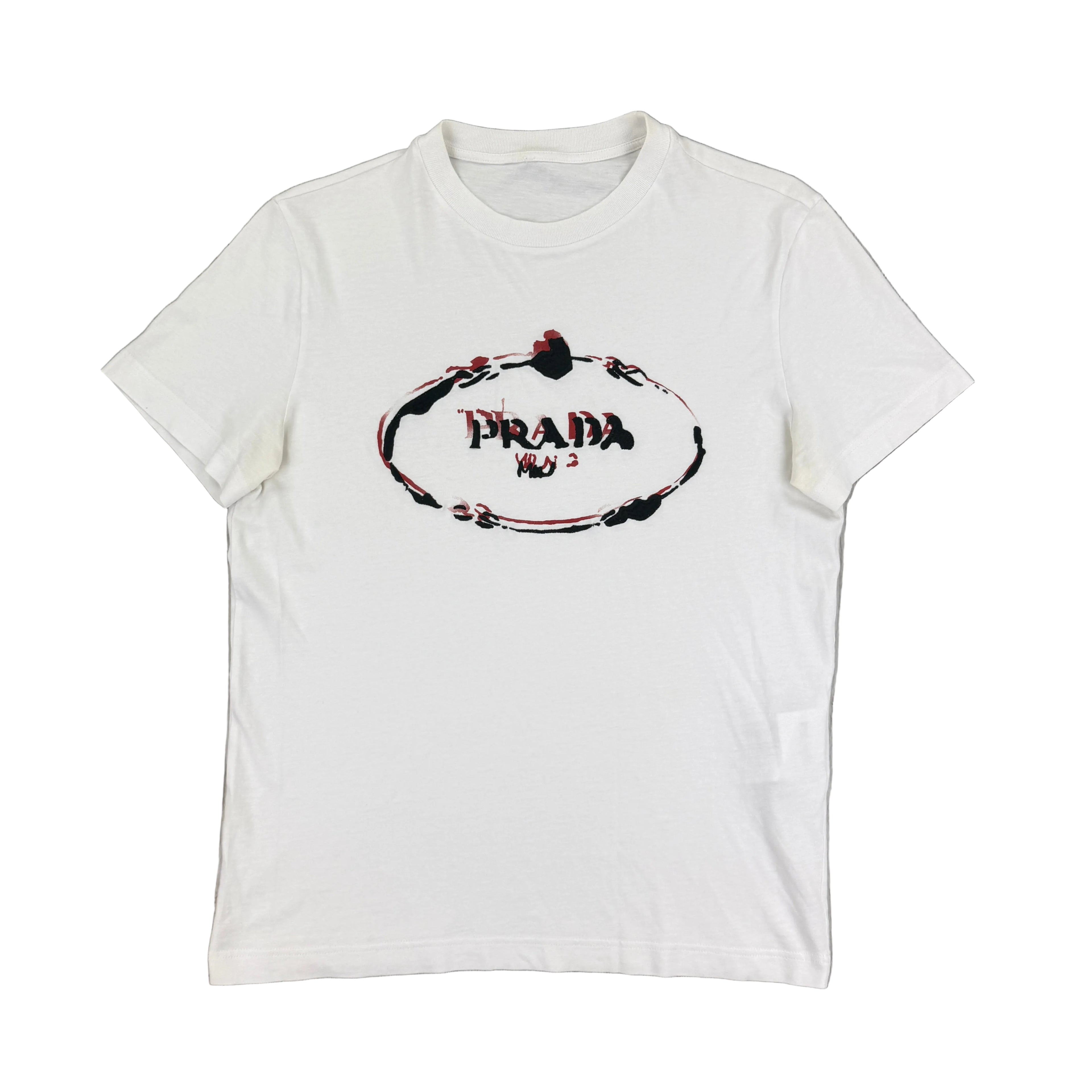 Prada Men’s White T-shirt - Small Slim