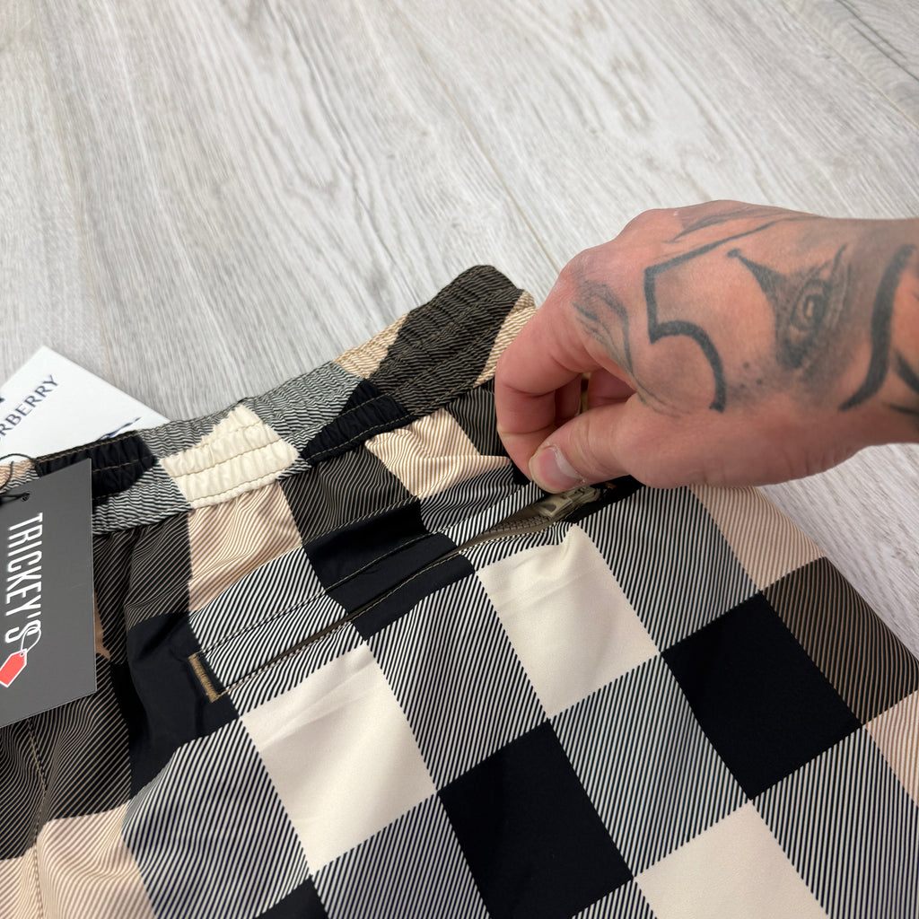 Burberry Men’s Check Drawcord Swim Shorts
