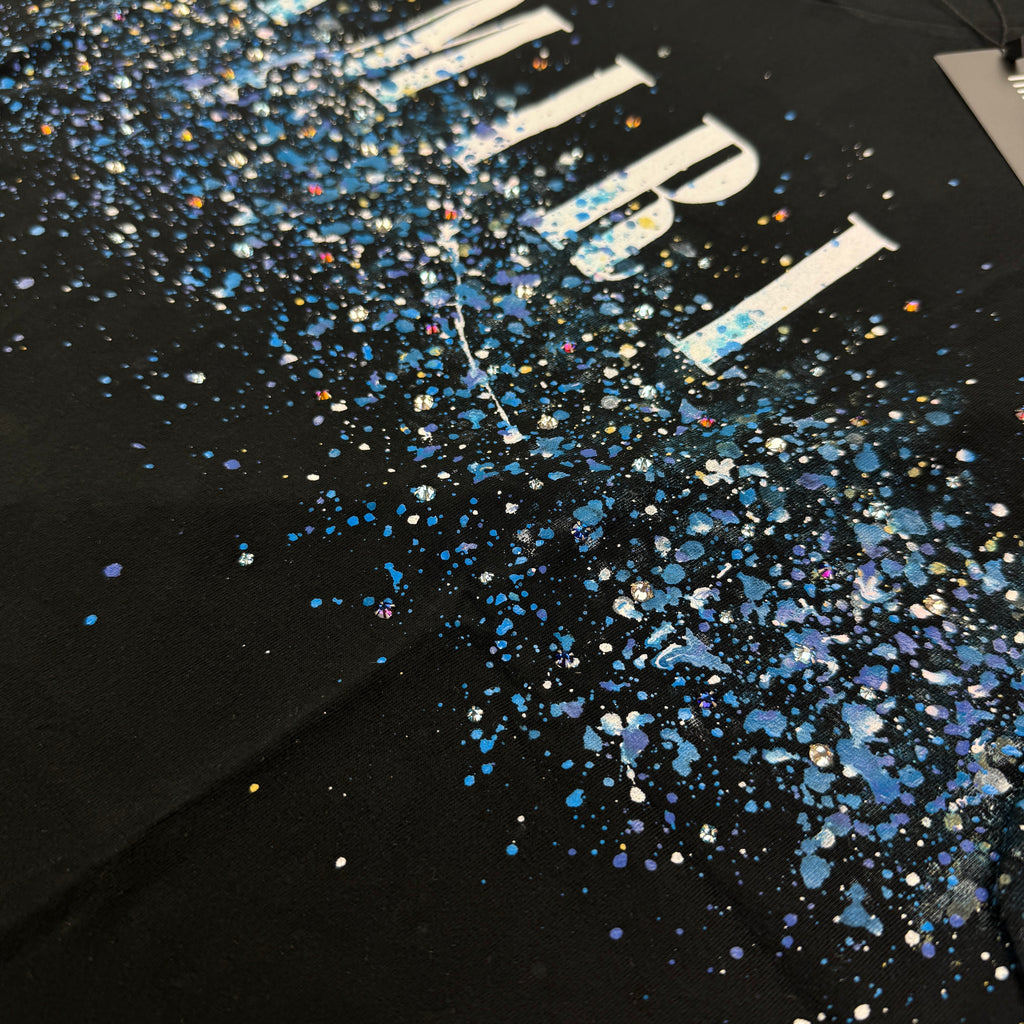 Amiri Men’s Black Crystal Core Logo Painter T-shirt