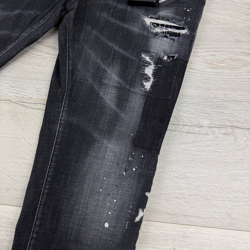 Dsquared2 Men’s Black Distressed Ripped Jeans - 46 (Uk 30/32)
