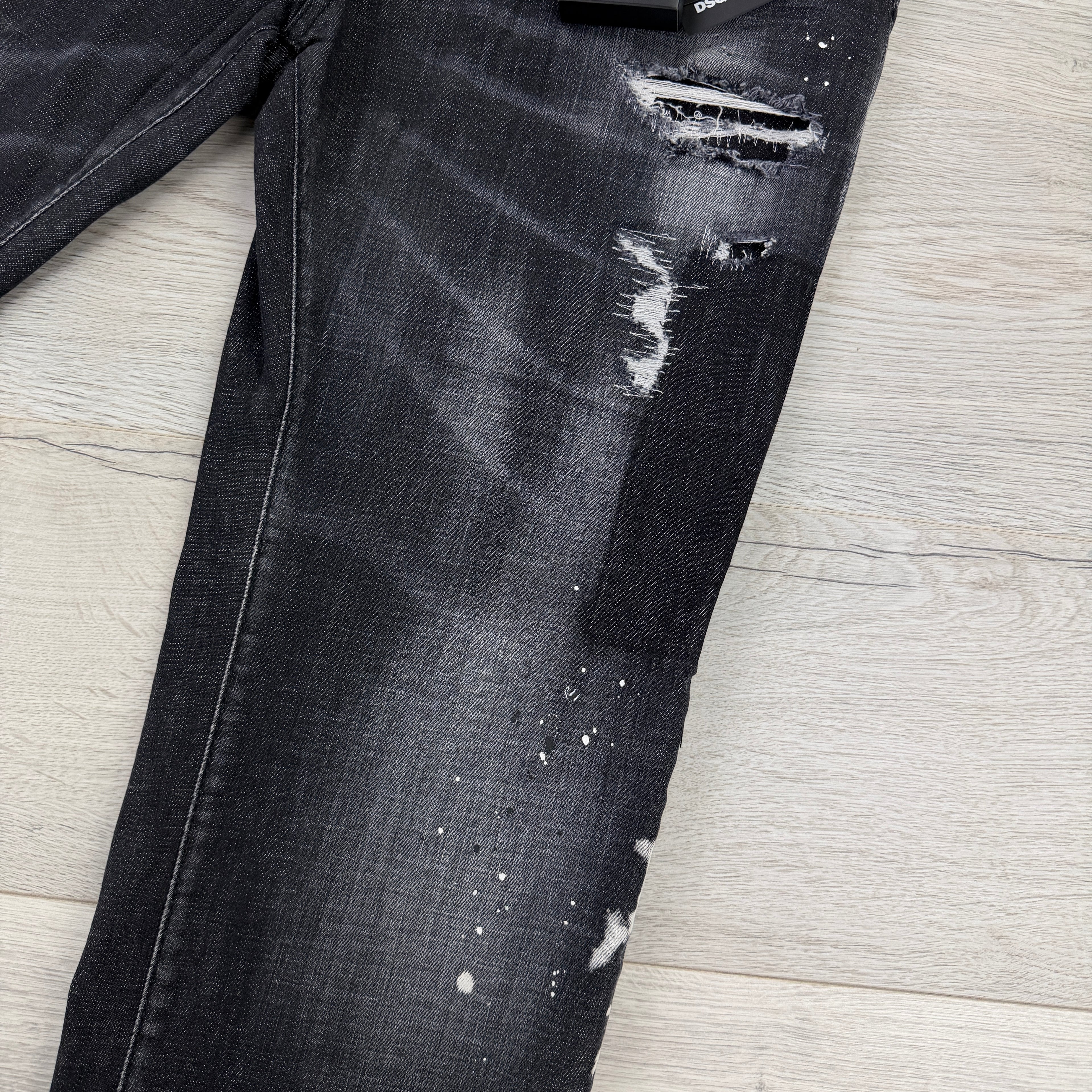 Dsquared2 Men’s Black Distressed Ripped Jeans - 46 (Uk 30/32)