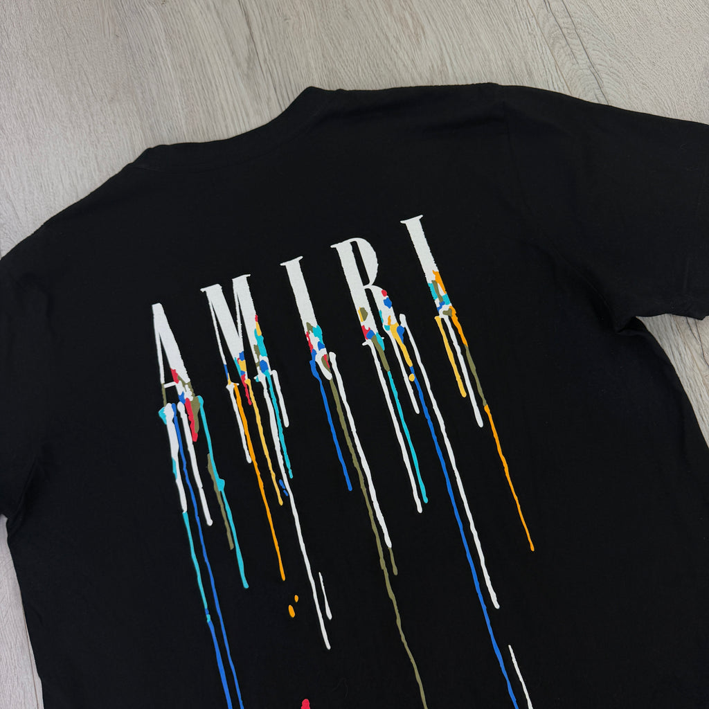 Amiri Men’s Black Drip Core T-shirt - Large