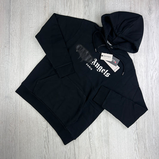 Palm Angels Men’s Black Paris Pullover Hoodie