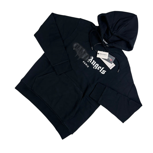 Palm Angels Men’s Black Paris Pullover Hoodie