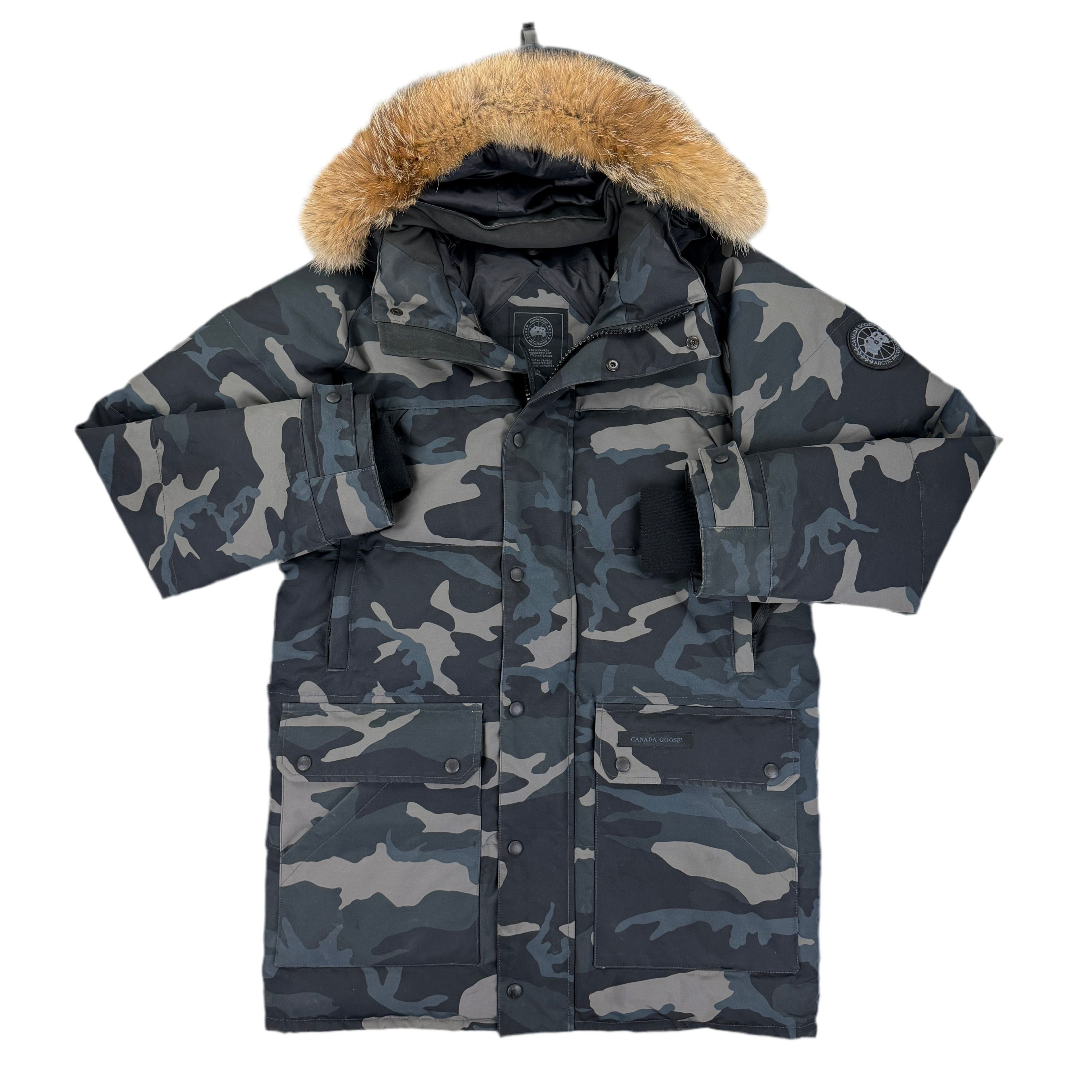 Canada Goose Men’s Black Badge Camo Emory Parker Jacket - Large