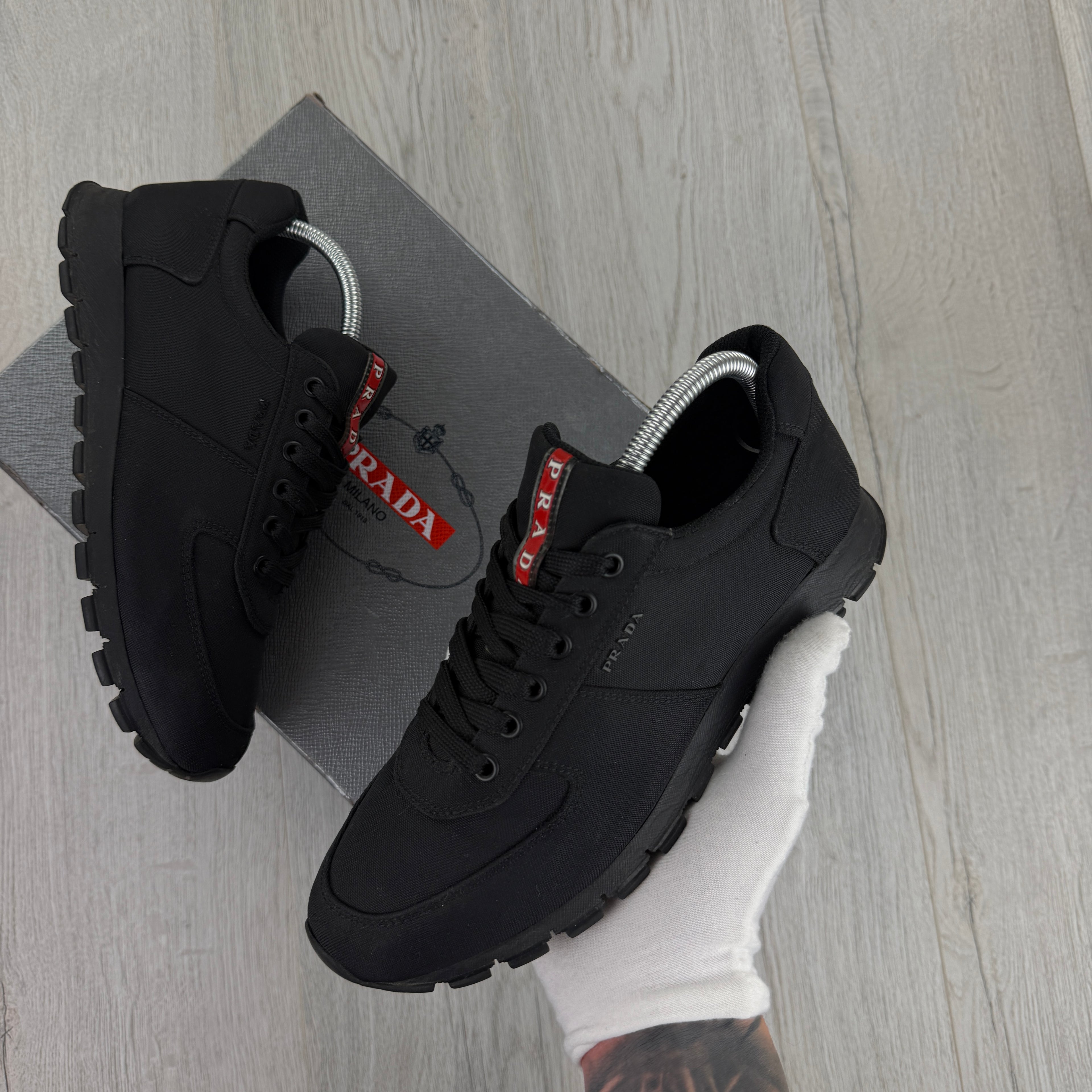 Prada Men’s Black Trainers - Uk 7