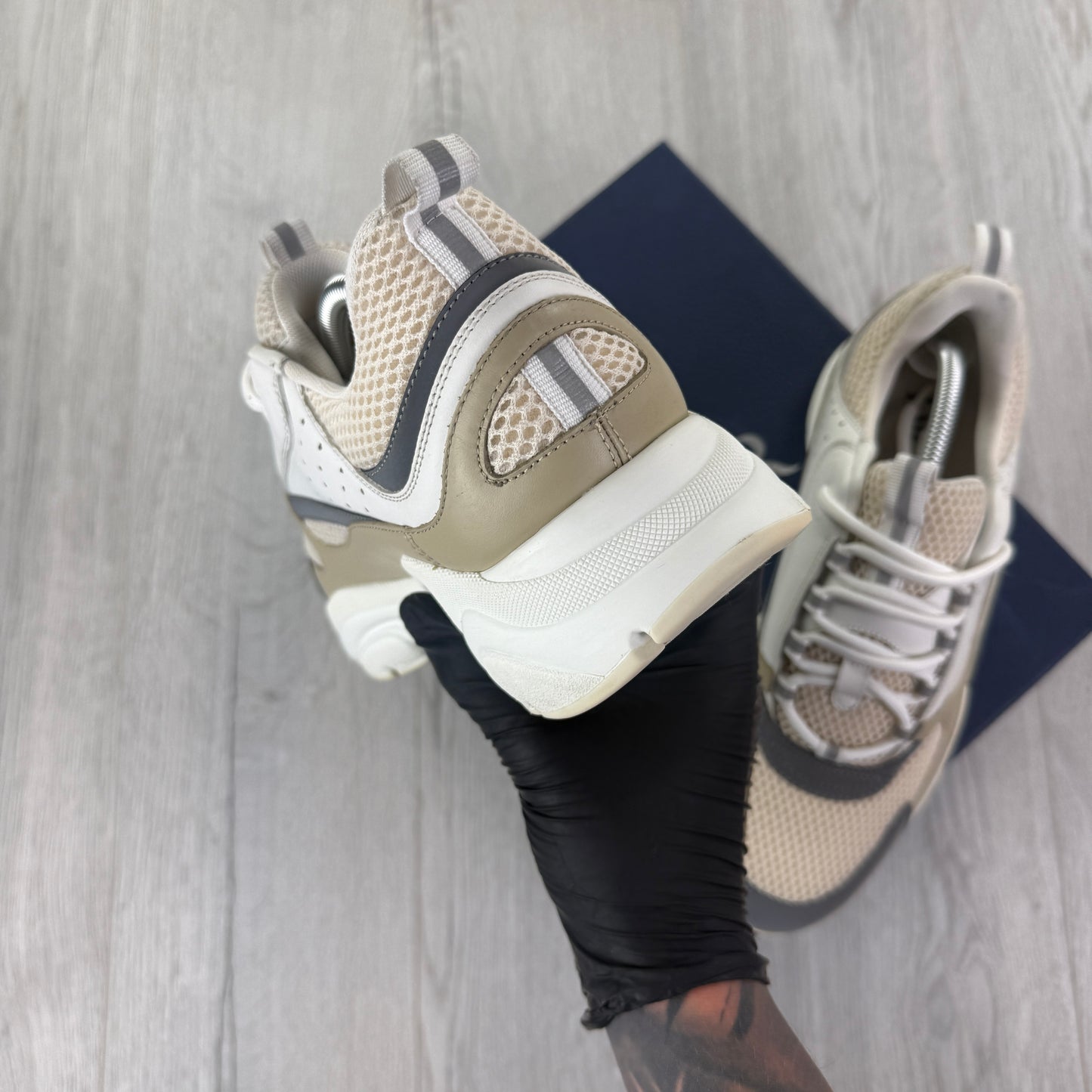 Dior B22 Men’s Cream Beige White Trainers - 44 (Fit Uk 9/9.5)