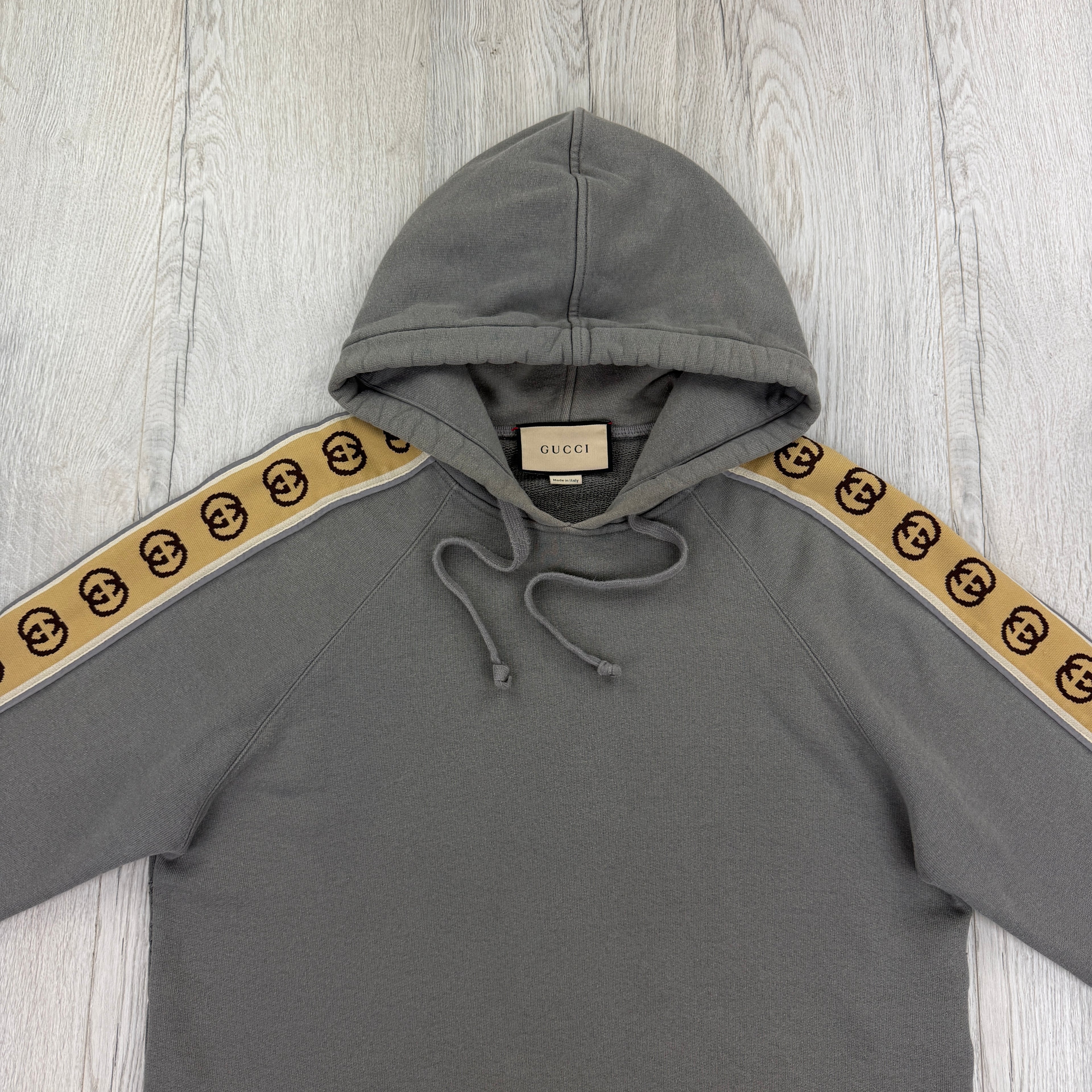 Gucci Men’s Grey Cotten Jersey Full Tracksuit - Medium