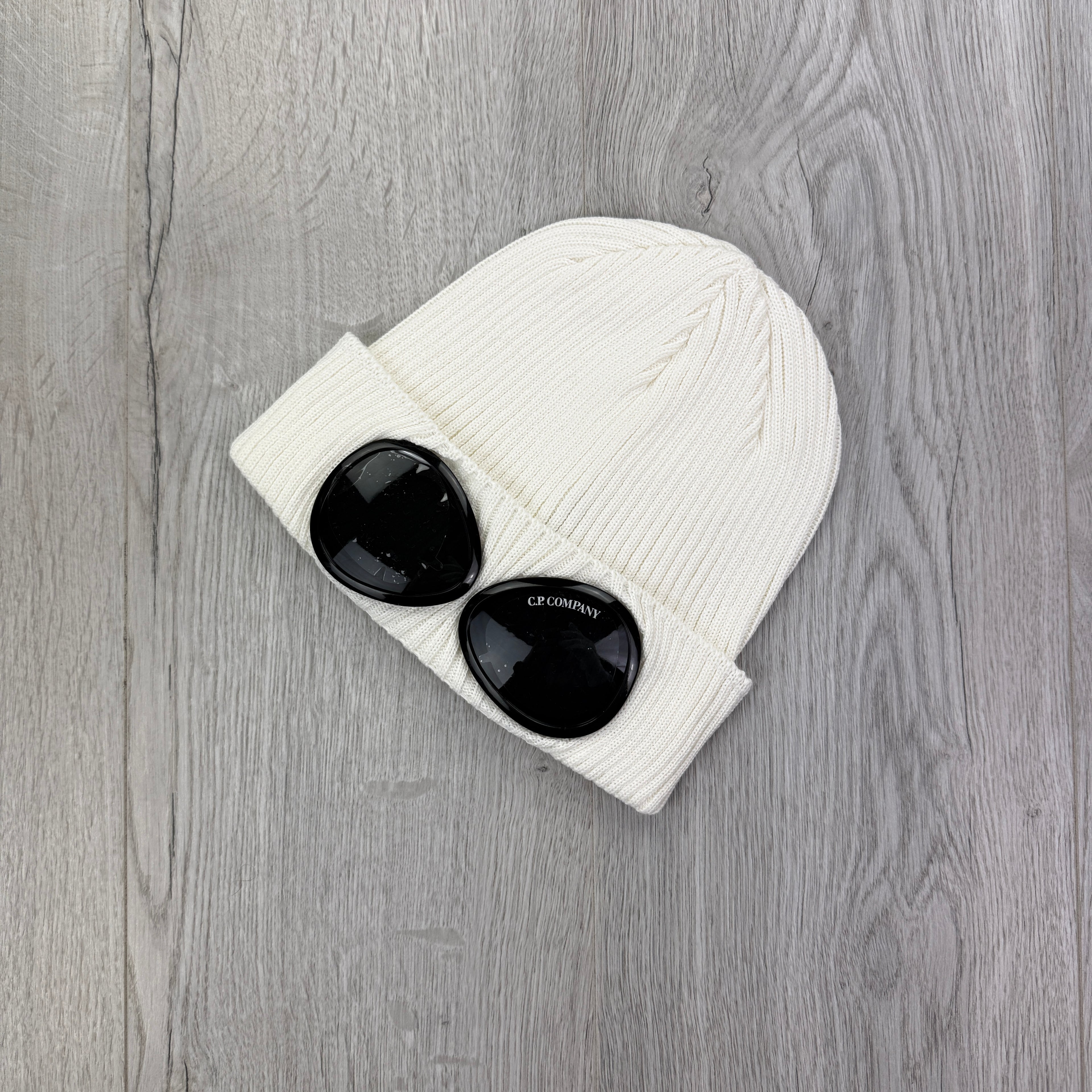 CP Company Men’s White Goggle Beanie