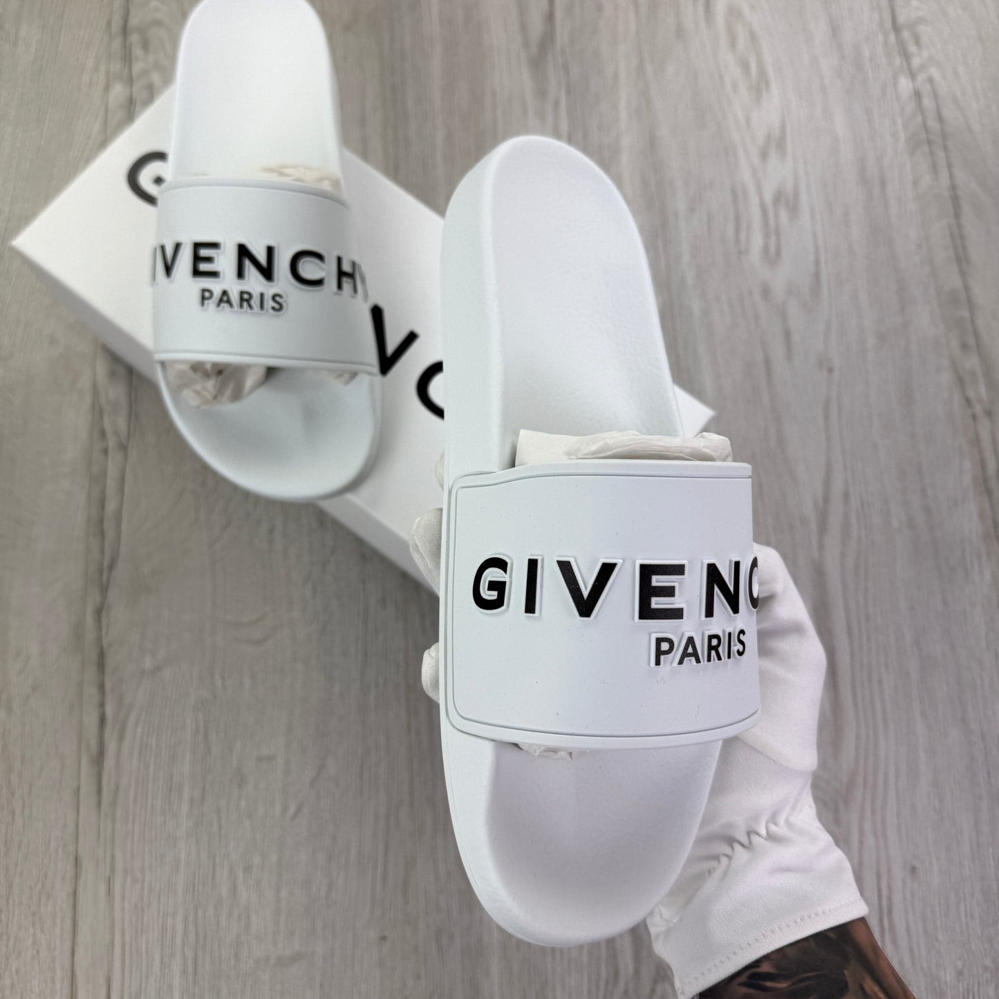 Givenchy Men’s White Sliders