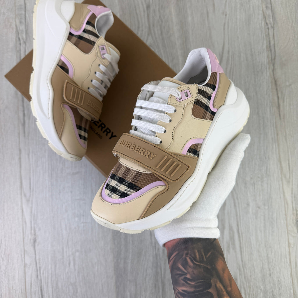 Burberry Women’s Ramsey Check Trainers - Uk 5.5