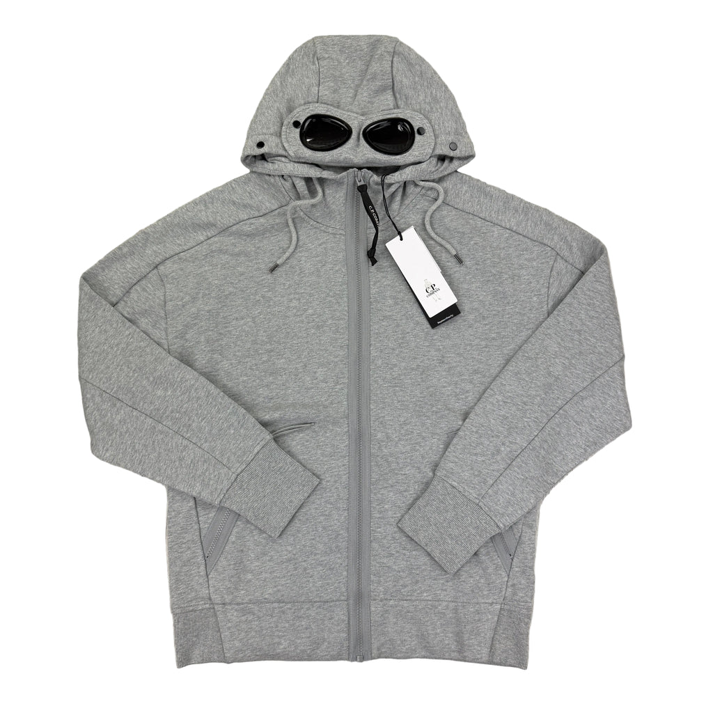 Cp Company Men’s Grey Full Zip-up Googled Hoodie