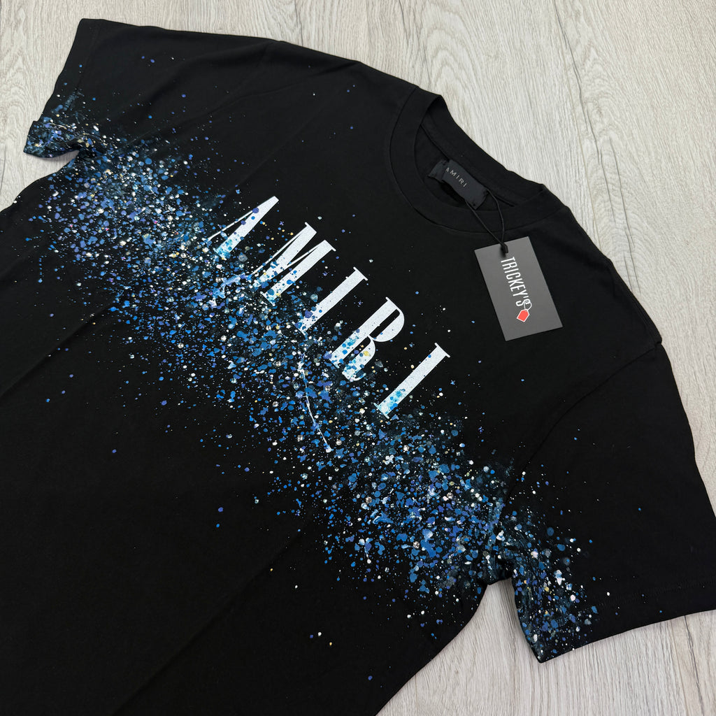 Amiri Men’s Black Crystal Core Logo Painter T-shirt