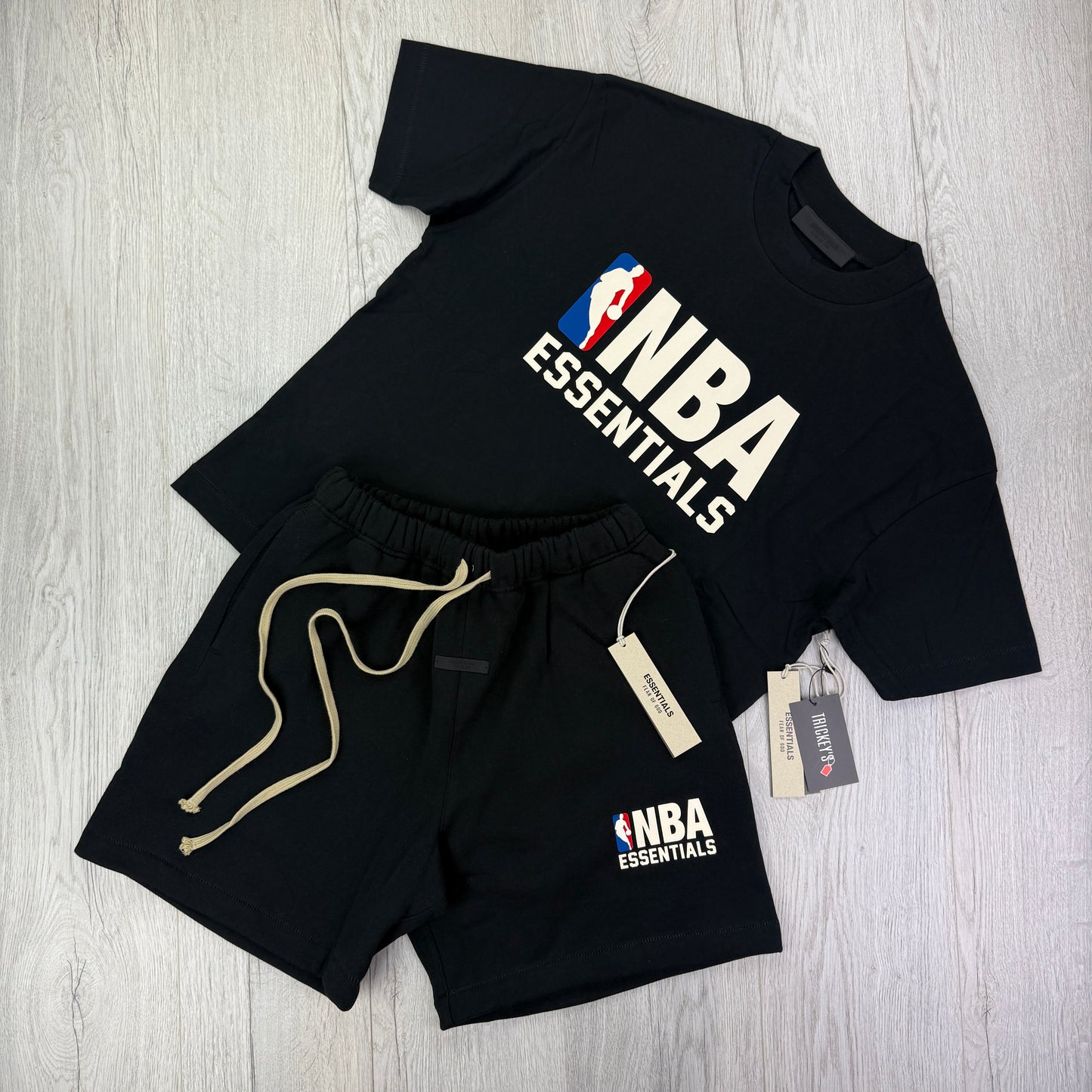 Essentials x NBA Men’s Black T-shirt & Short Set