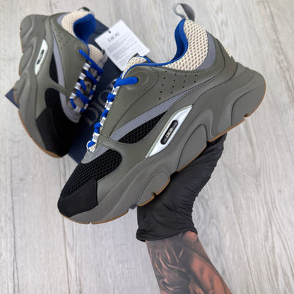 Dior B22 Men’s Khaki & Blue Trainers - 42 (Fit Uk 7.5)